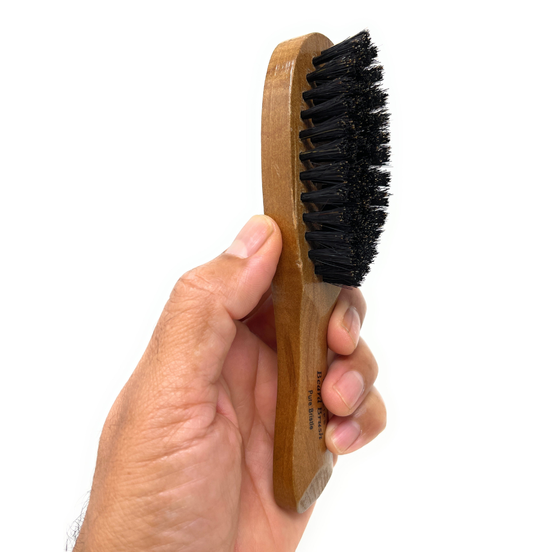 Phillips Beard Brush for Men - Pure Bristle Wood Handle Boar Hair Brush - Perfect for Short Beard Grooming & Styling at Home or Travel