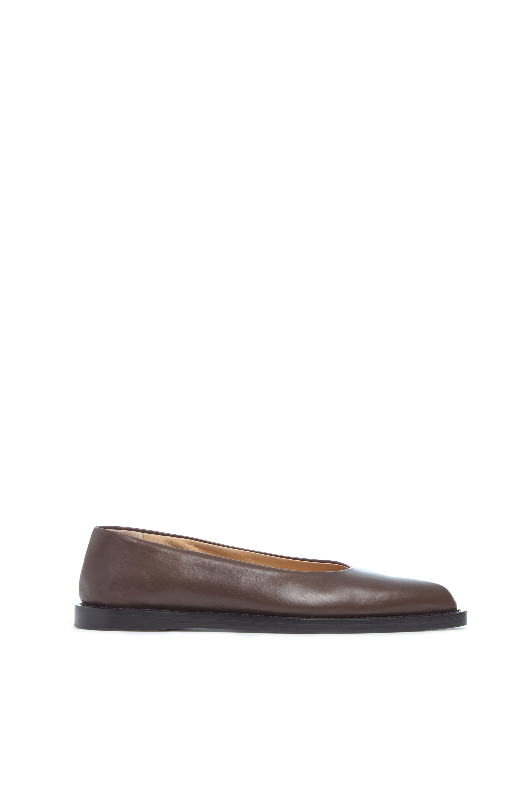 Chocolate Leather Kati Ballerina Flat Shoes for Women - Comfortable & Stylish Ballet Flats for Work, Casual Wear & Dance Practice