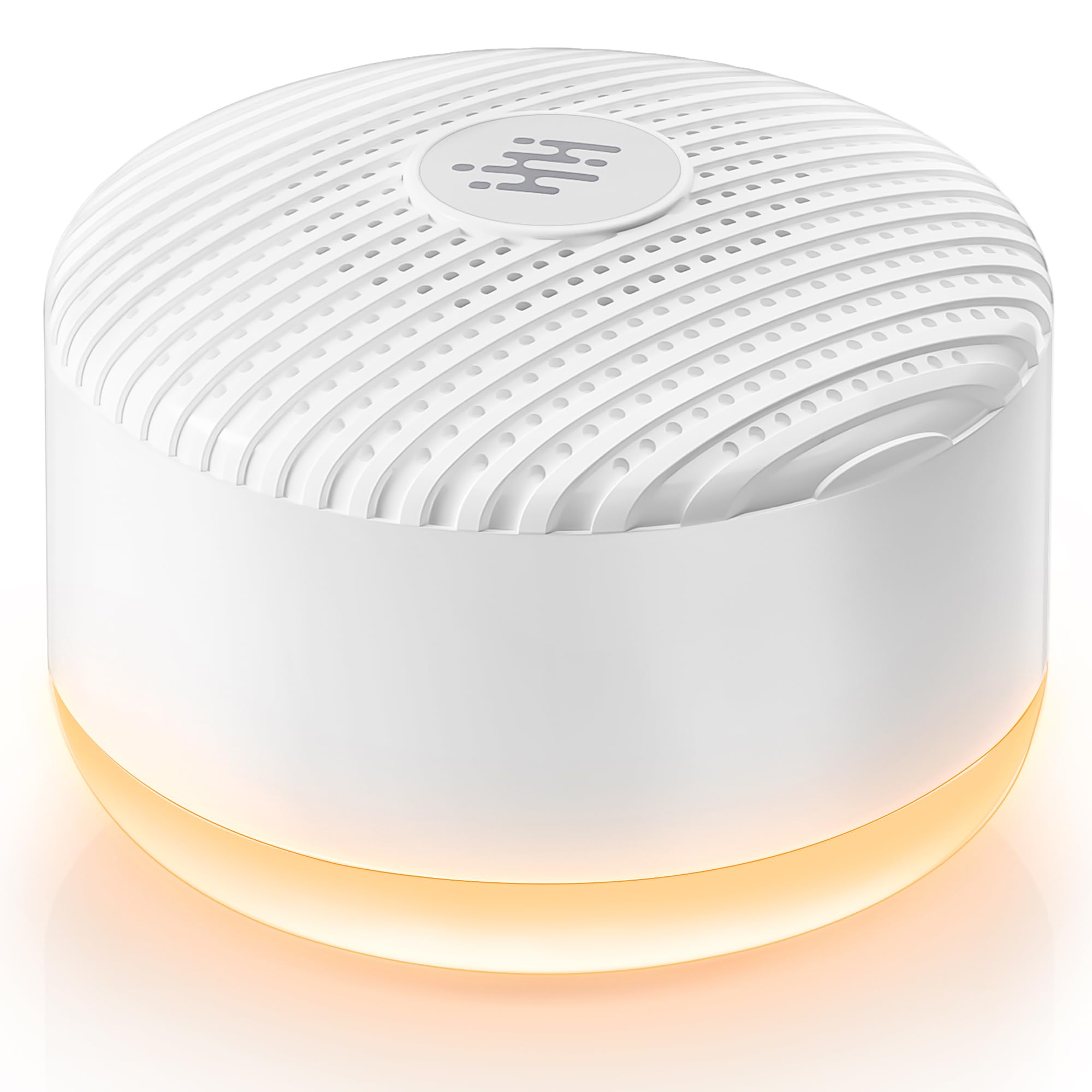Portable White Noise Machine with Night Light - 12 Soothing Sounds for Babies & Adults, Rechargeable, Memory Function & Timer - Sleep Aid for Nursery, Bedroom, Travel & Office Use - Compact & Lightweight (White)