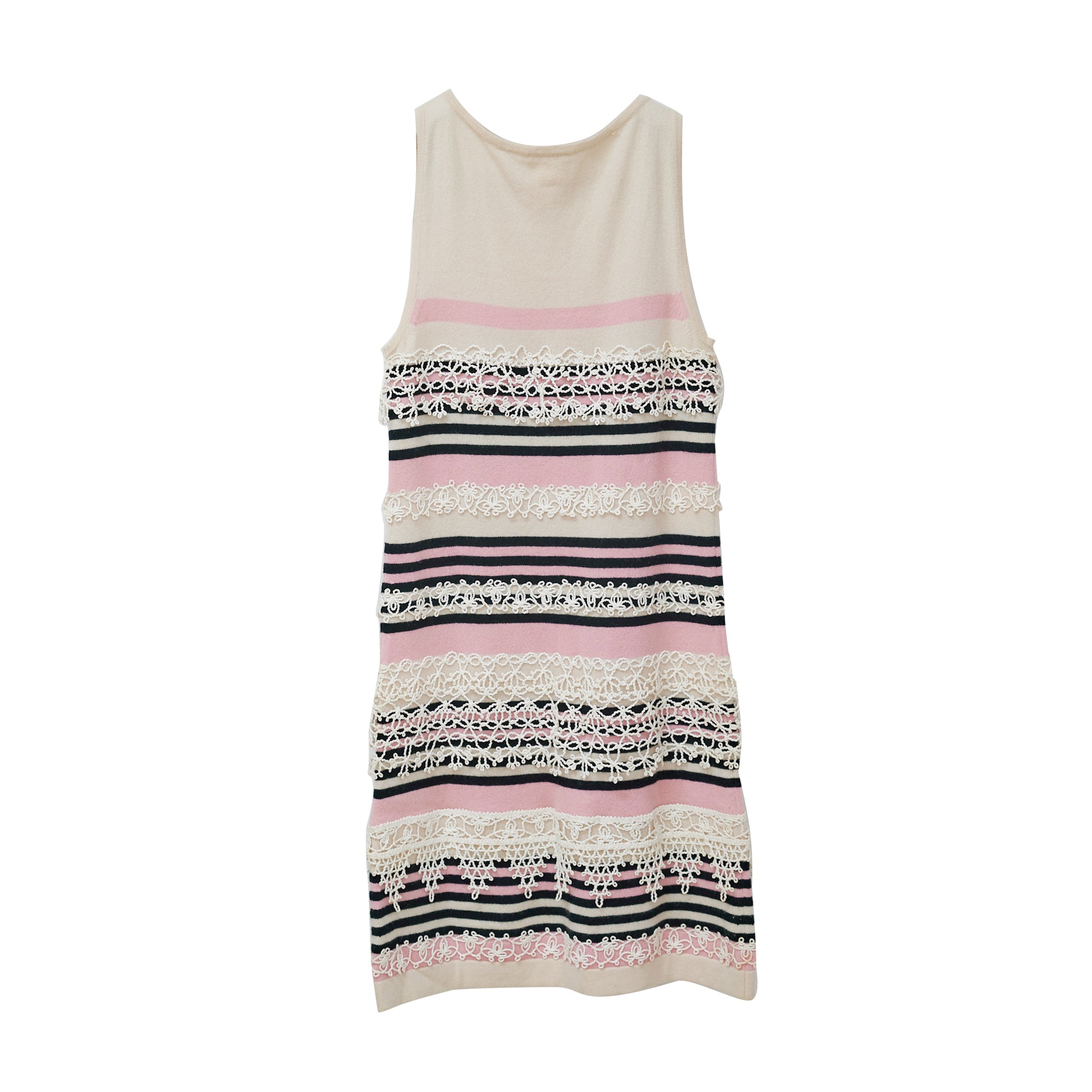 Chanel Striped Cashmere Dress for Women - Luxury Knitwear Elegant Fall Winter Fashion - Perfect for Parties, Weddings & Office Wear