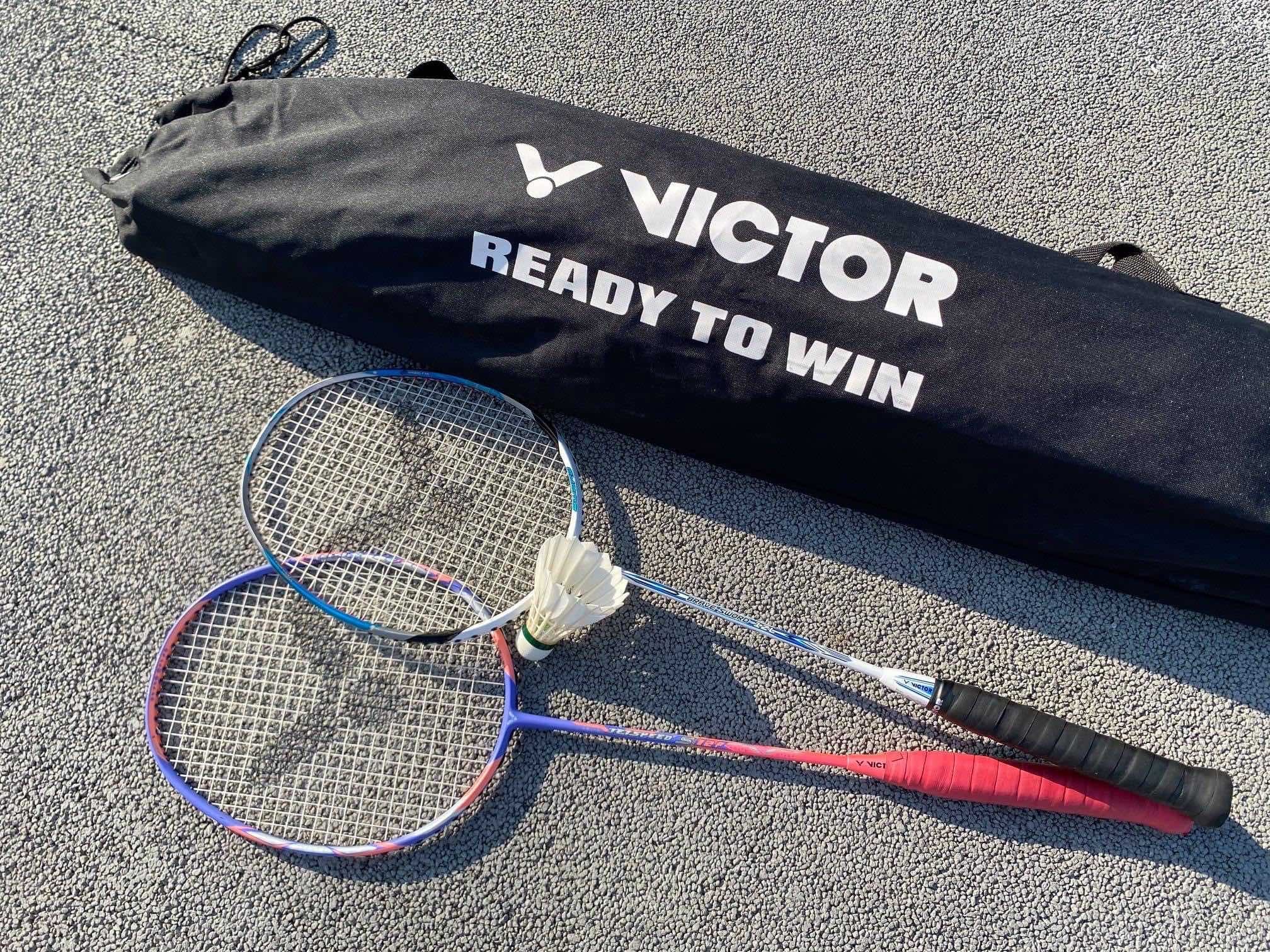 Victor C 7041C Portable Badminton Net Set - Lightweight & Easy Setup for Indoor/Outdoor Play - Perfect for Backyard, Beach, Park & Gym Games