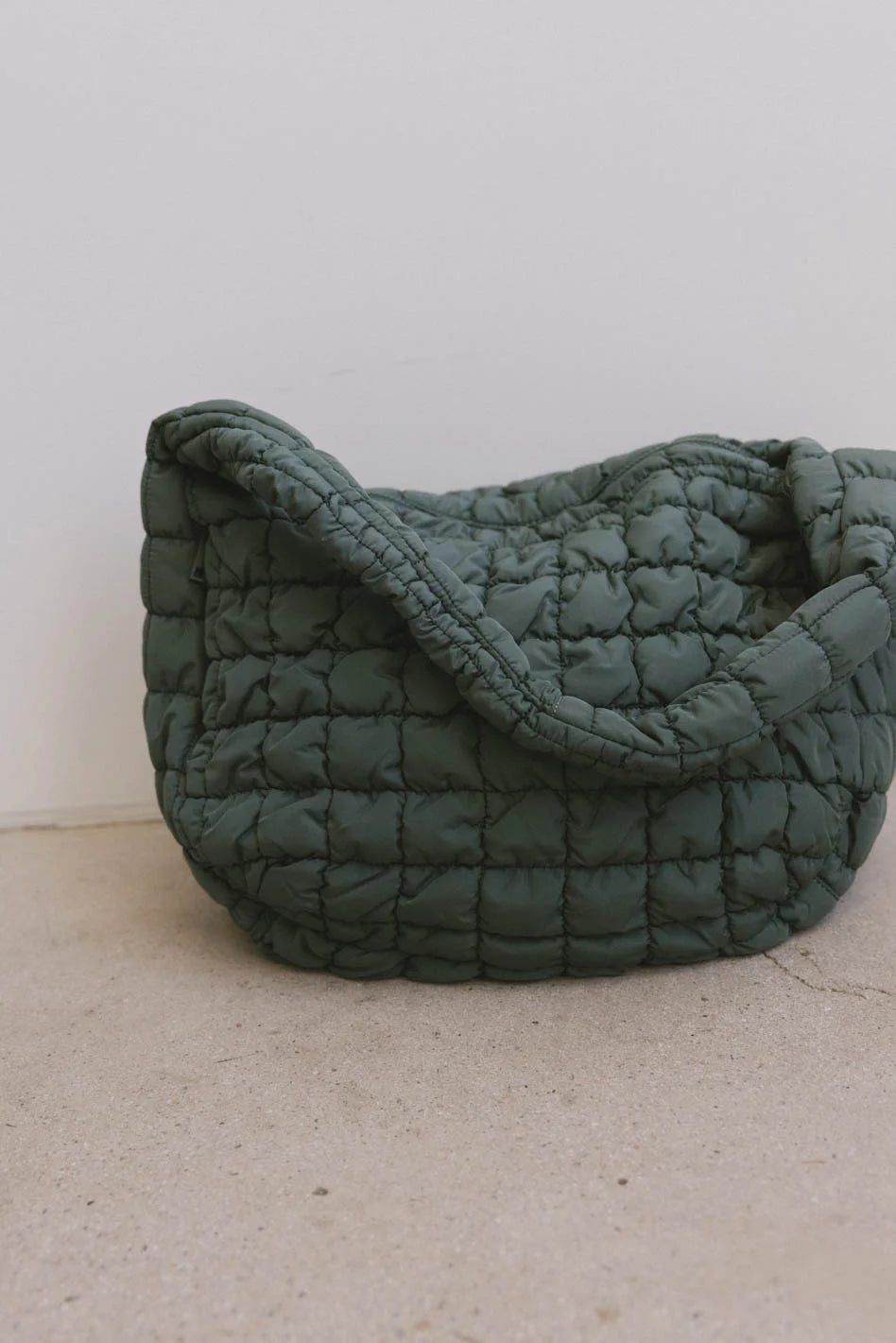 Nora Quilted Tote Bag for Women - Stylish Green Shoulder Bag with Spacious Interior | Perfect for Work, Travel & Shopping