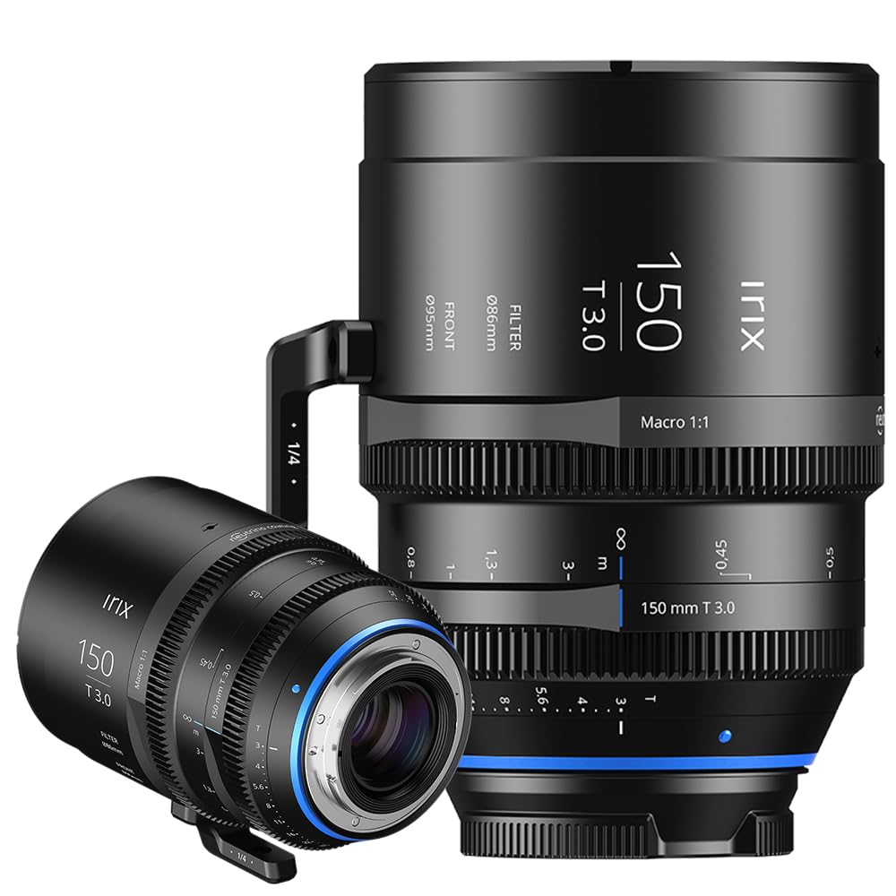 Irix Cine 150mm T3.0 Macro 1:1 Lens for Canon RF Mount - Military Certified Weatherproof Cinema Lens with Magnetic Filter Compatibility & Feet Scale - Perfect for Film Production, Nature Photography and Extreme Weather Shooting