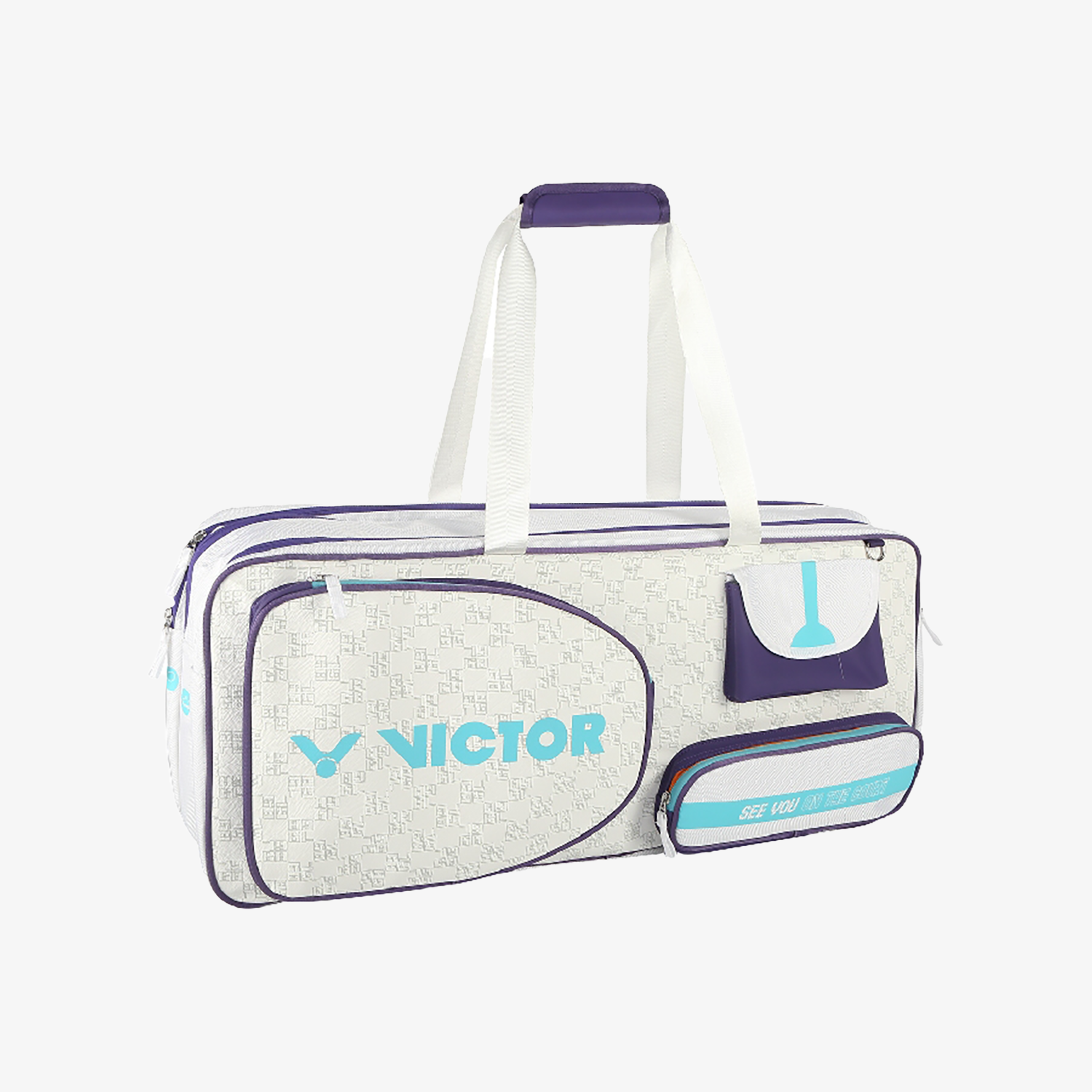Victor BR5620 AJ Rectangular Bag - Bright White & Medium Purple Crossbody Purse for Women | Perfect for Work, Travel & Everyday Use
