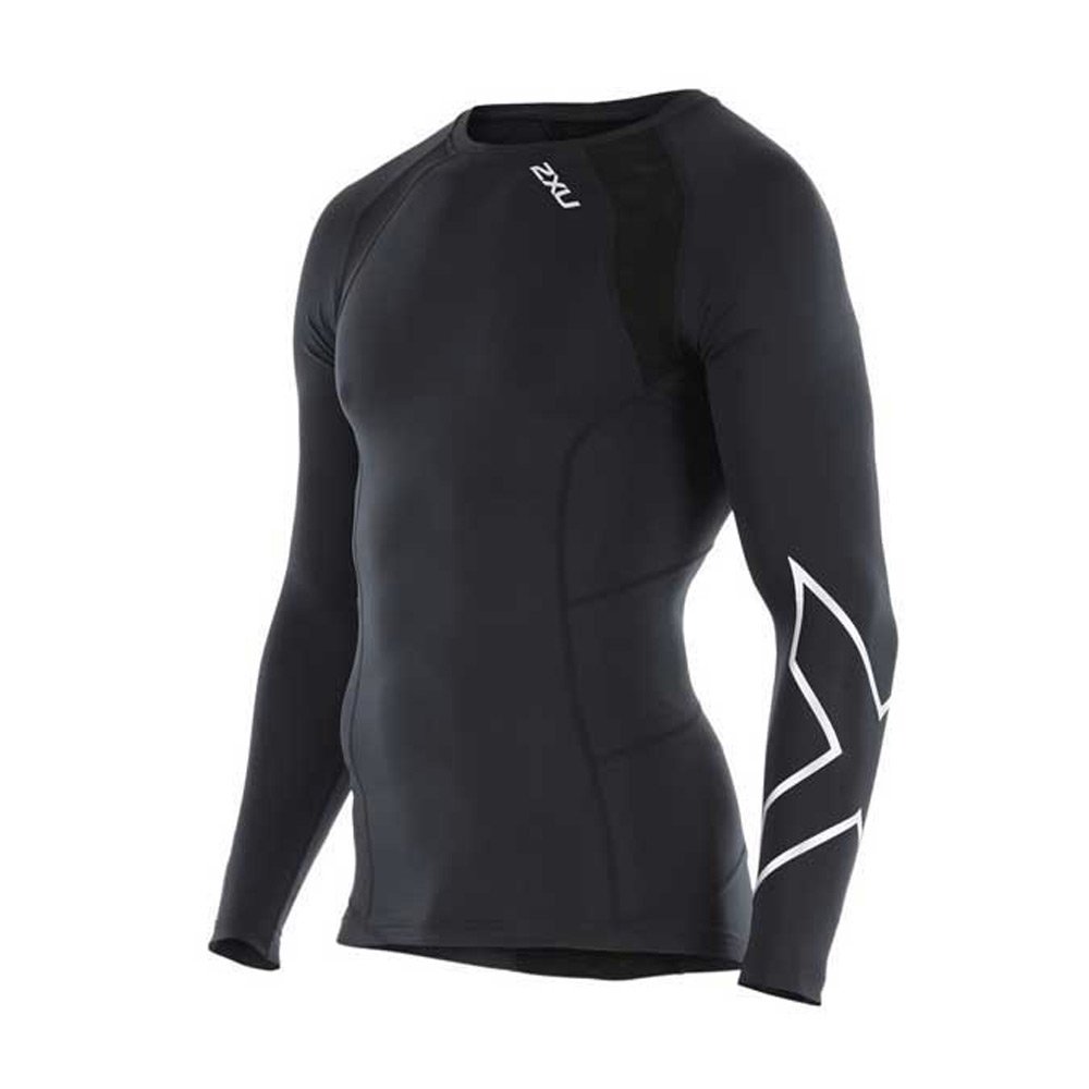 2XU Men's Performance Long Sleeve Compression Shirt - Moisture Wicking & Muscle Support for Running, Cycling & Workouts
