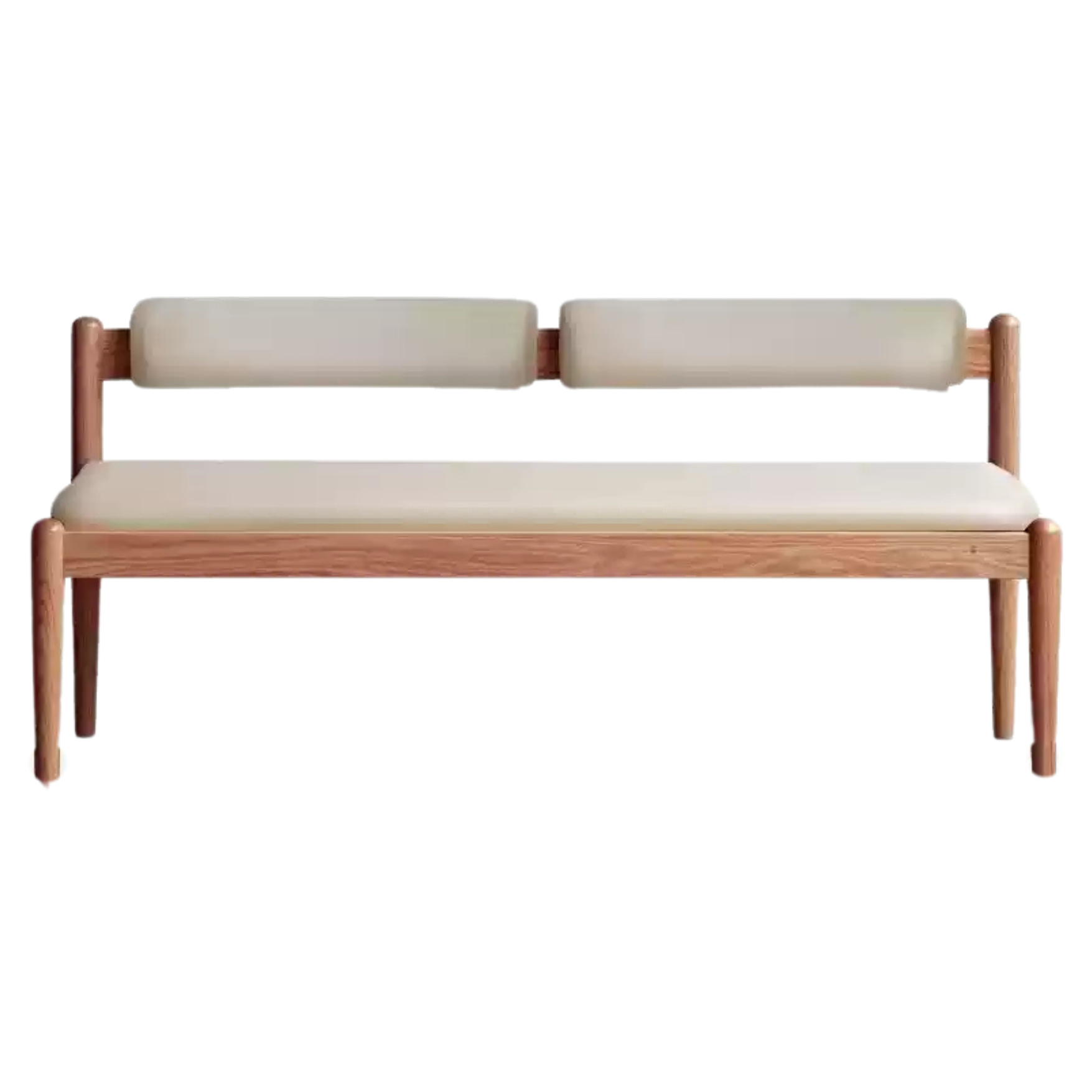 Solid Oak & Black Walnut Wooden Soft Bench - Handcrafted Wooden Stool for Entryway, Bedroom, Living Room & Outdoor Use