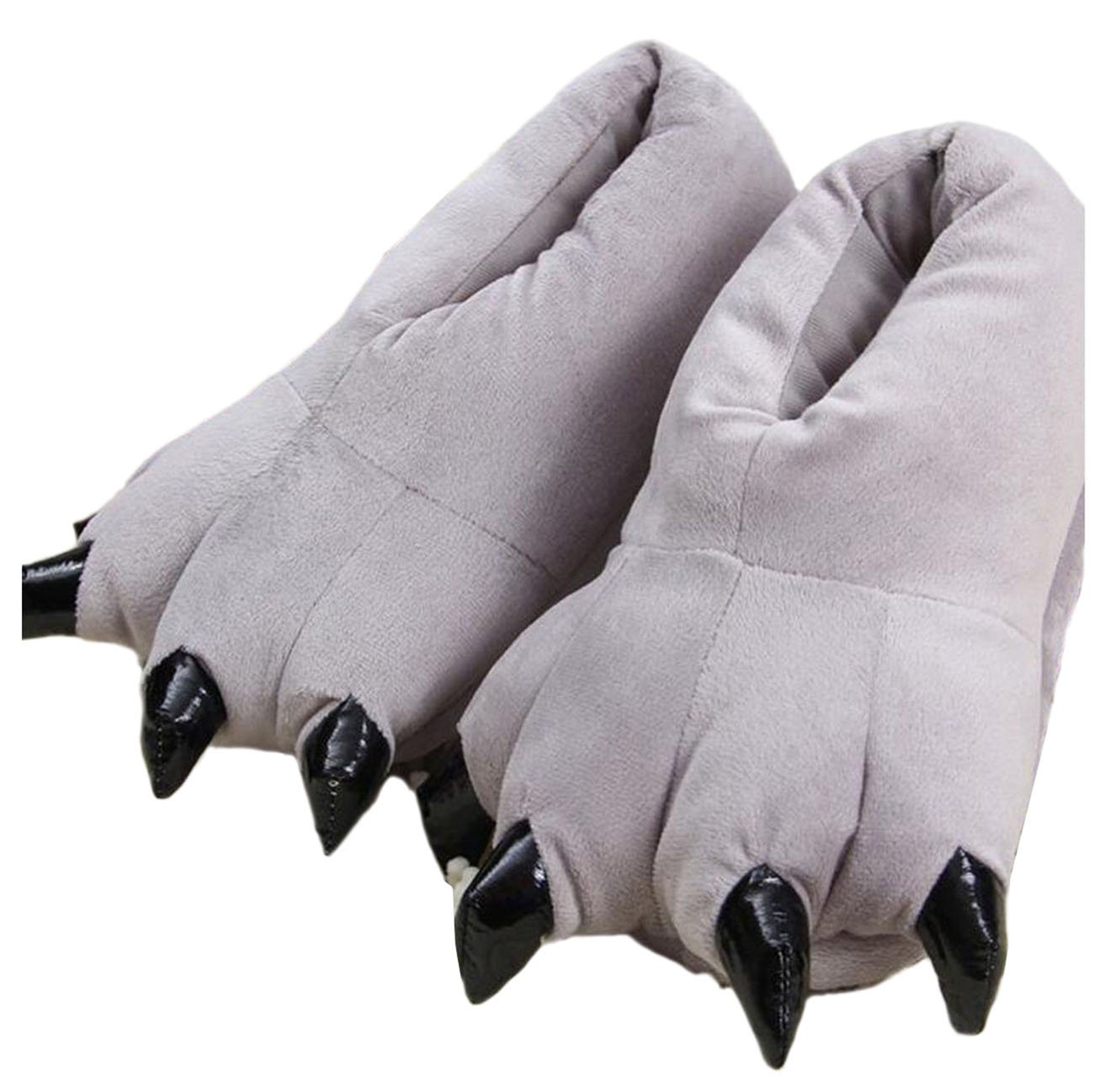 Unisex Soft Plush Animal Paw Slippers - Cozy Dinosaur & Bear Paw House Shoes for Women & Men | Perfect for Indoor Comfort, Lounge Wear & Gift Giving
