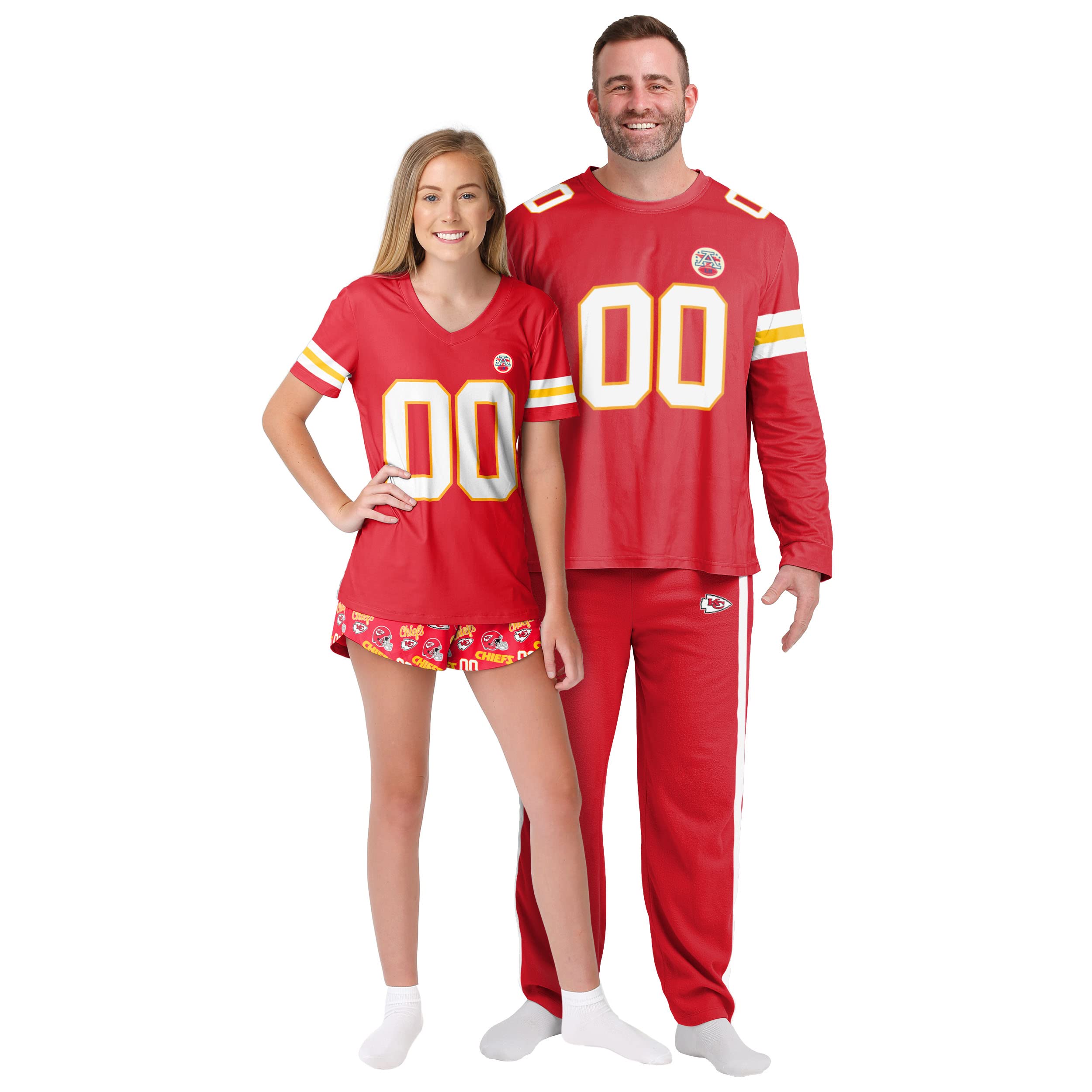 FOCO Women's NFL Team Logo Pajama Set - Ladies Gameday Ready Sleepwear for Football Fans, Perfect for Game Nights, Sleepovers & NFL Themed Parties