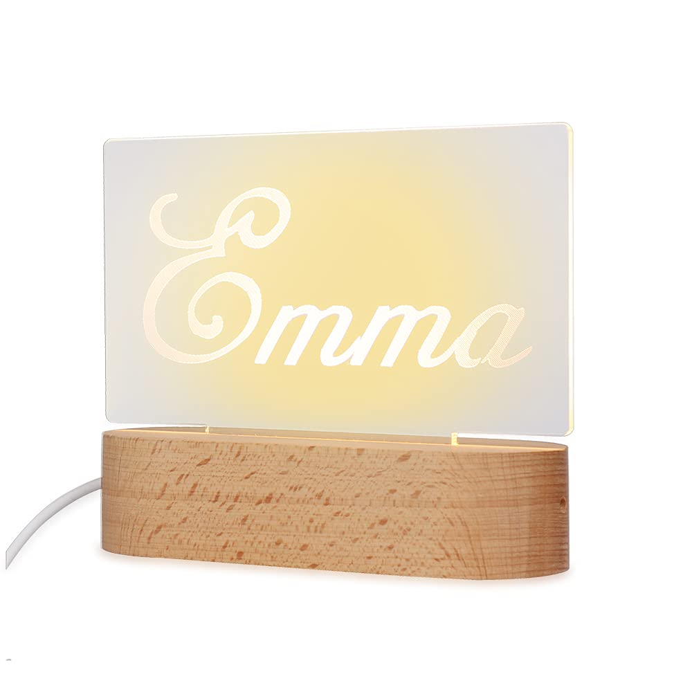 Custom 3D LED Night Light - Personalized Photo Acrylic Glass Art Frame Lamp for Desk & Table | Perfect Gift for Kids, Girlfriend, Boyfriend, Mom | Mother's Day, Birthday & Valentine's Day Present | Bedroom Decor, Nursery Lighting, Romantic Gift Idea