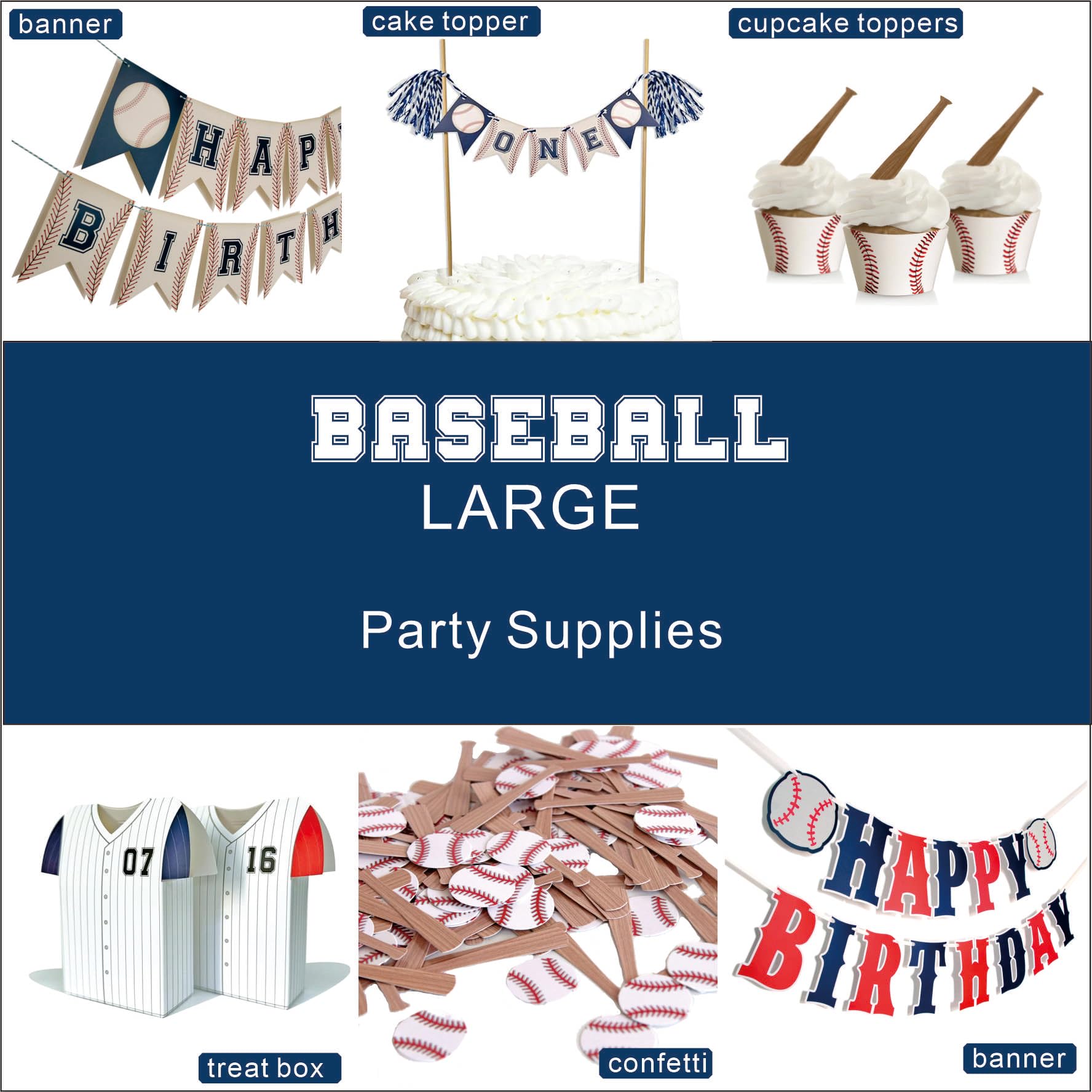 Baseball Birthday Banner - Baseball Party Decorations & Garland for Sports Themed Birthday Party Decor | Perfect for Baseball Fan Celebrations, Team Parties & Game Day Decorations