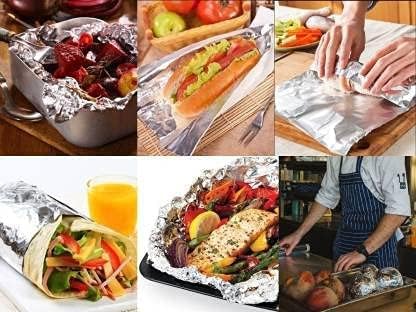 PEARSILK 1kg Aluminum Foil Roll for Food Packing, Wrapping, Storing & Serving | Heavy Duty Kitchen Foil for Baking, Grilling, Meal Prep & Leftovers | 12 Inch Wide, 100 Feet Long