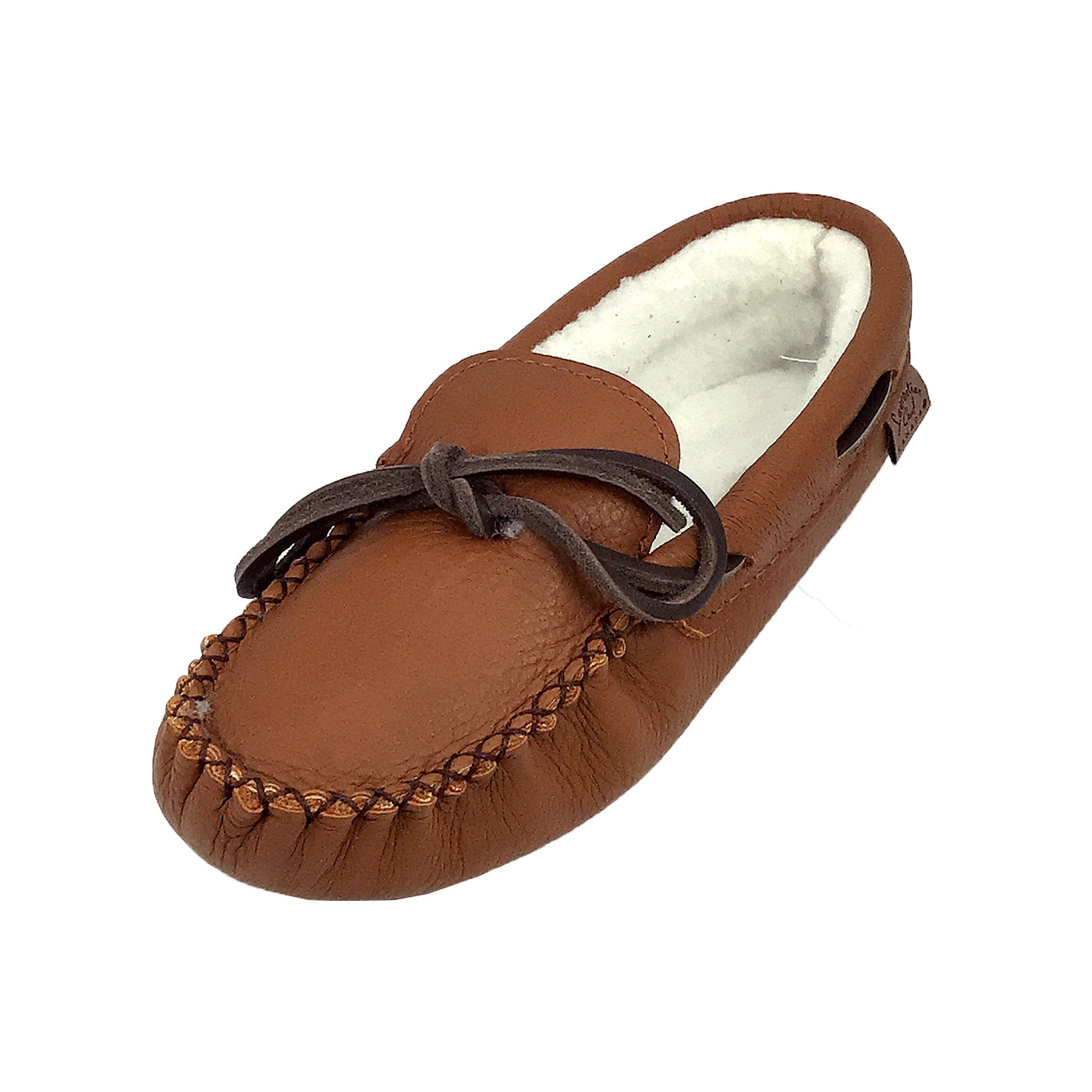 Women's Warm Fleece Lined Maple Elk Hide Moccasins - Soft Winter Indoor/Outdoor Slippers for Cozy Home Comfort & Cabin Wear