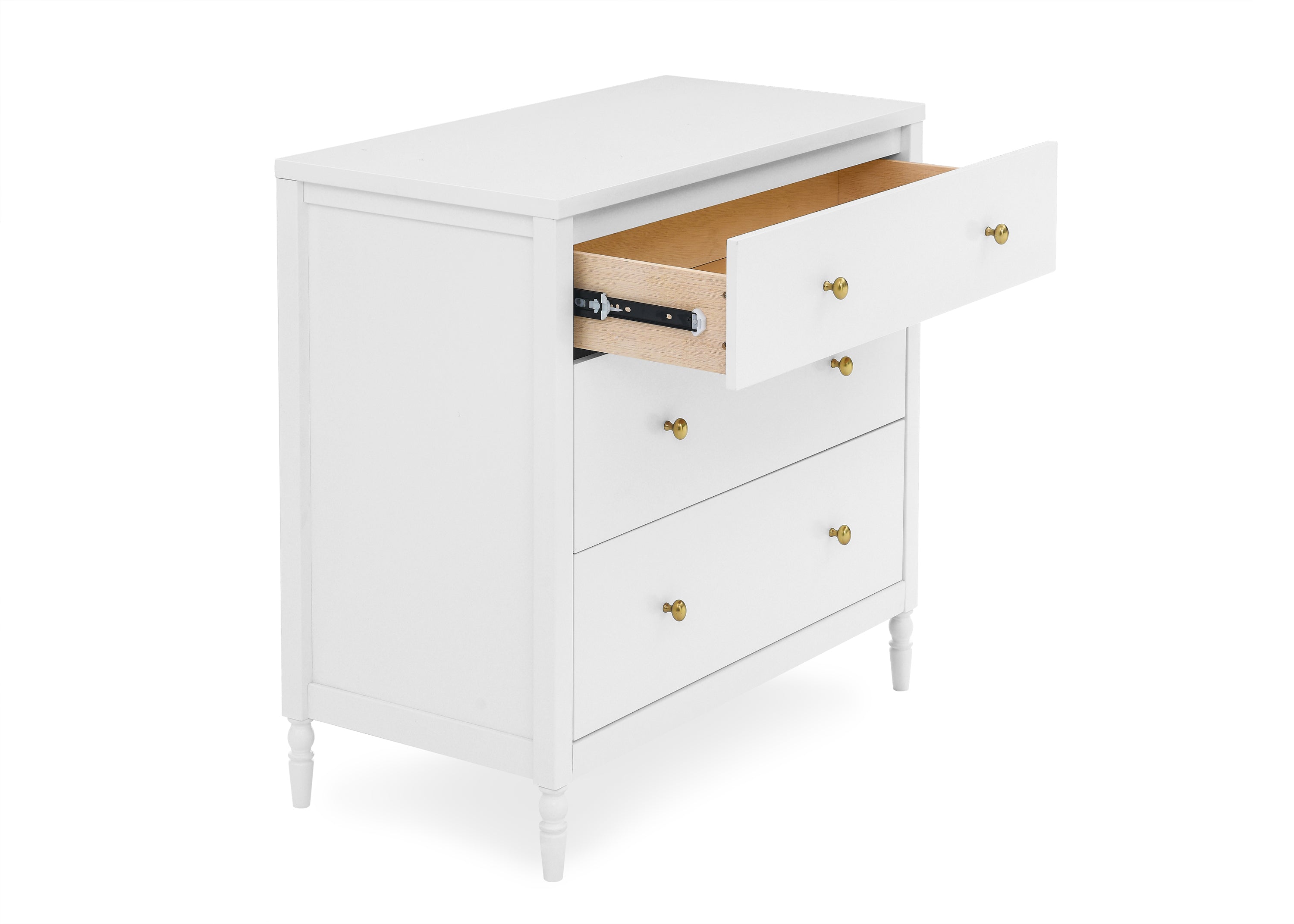 Serena 3-Drawer Baby Dresser with Changing Table Top | Sturdy Nursery Storage with Interlocking Drawers | Perfect for Newborn Essentials Organization & Diaper Changes