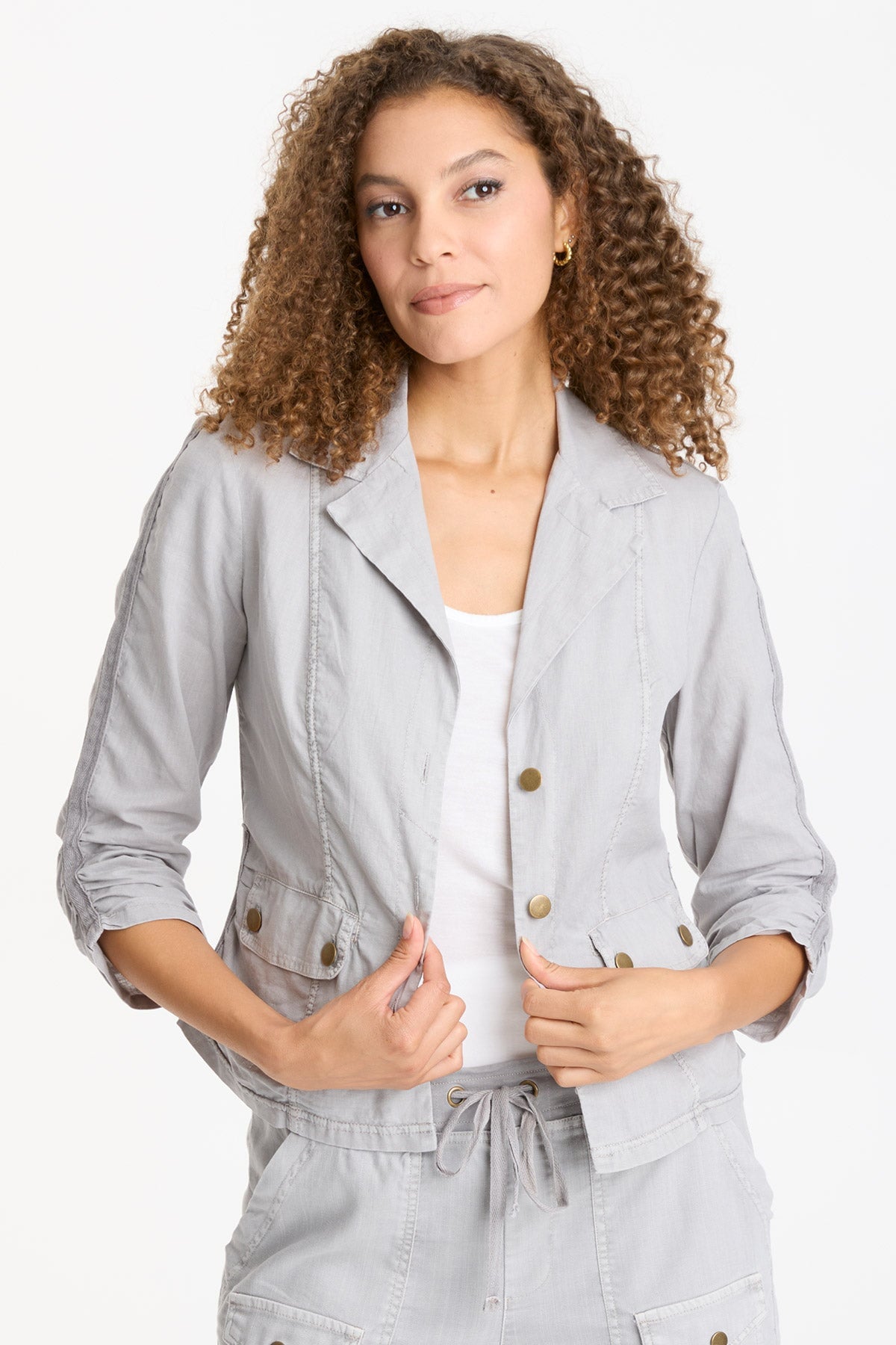 Stylish Linen Folk Jacket for Women - Lightweight & Breathable Summer Cover-Up - Perfect for Boho Outfits, Beach Trips, and Casual Outings