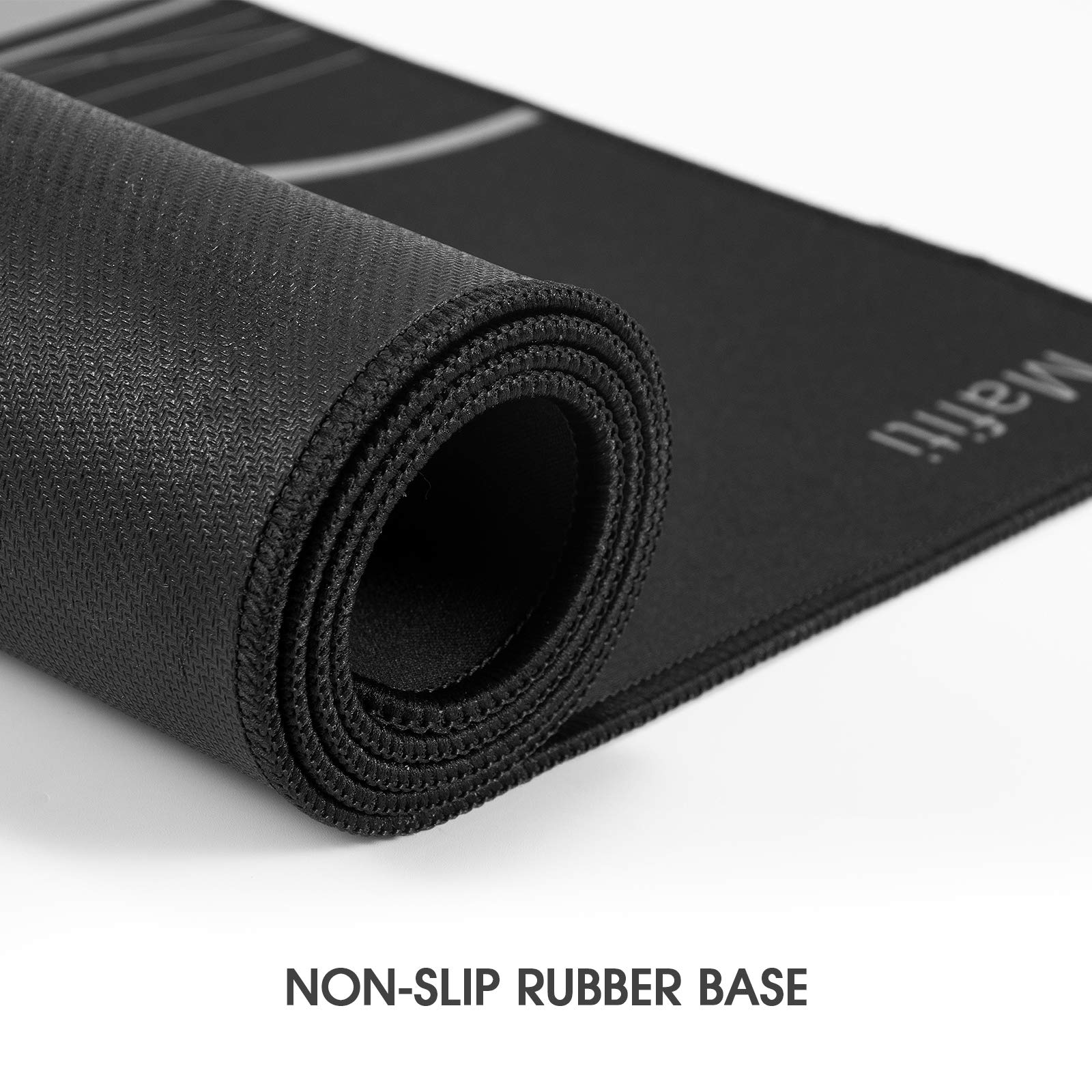 Extra Large Gaming Mouse Pad 35.4x15.7 Inches - Stitched Edges, Non-Slip Rubber Base, Water-Resistant Desk Mat for Keyboard & Mouse - Perfect for PC Gaming, Office Work & Home Computer Setup - Black Extended Mousepad