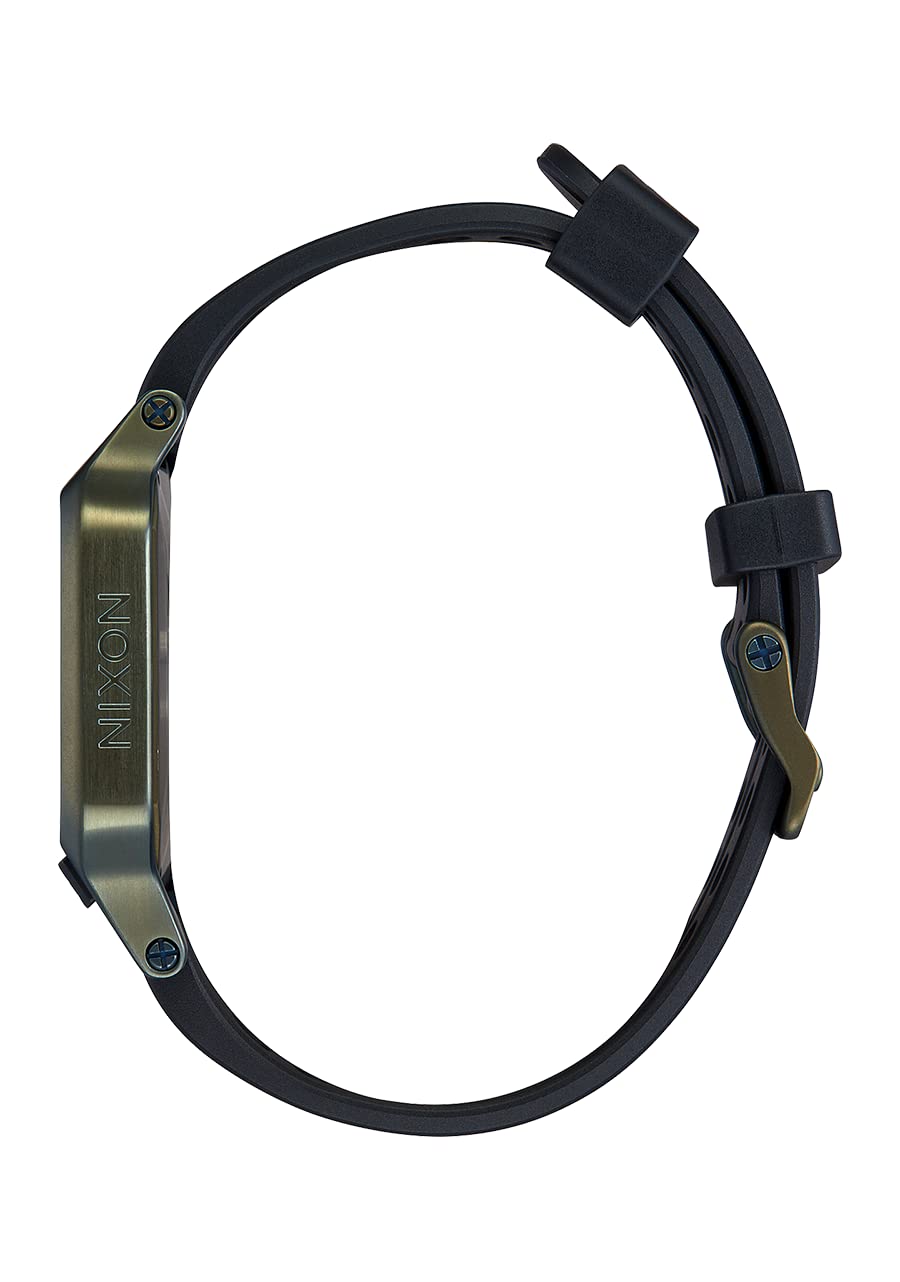 NIXON Heat A1320 Digital Sports Watch for Men & Women - 100M Water Resistant, Ultra Thin Lightweight Design with 38mm LCD Display & 20mm PU Band - Perfect for Running, Workout, Swimming & Outdoor Activities