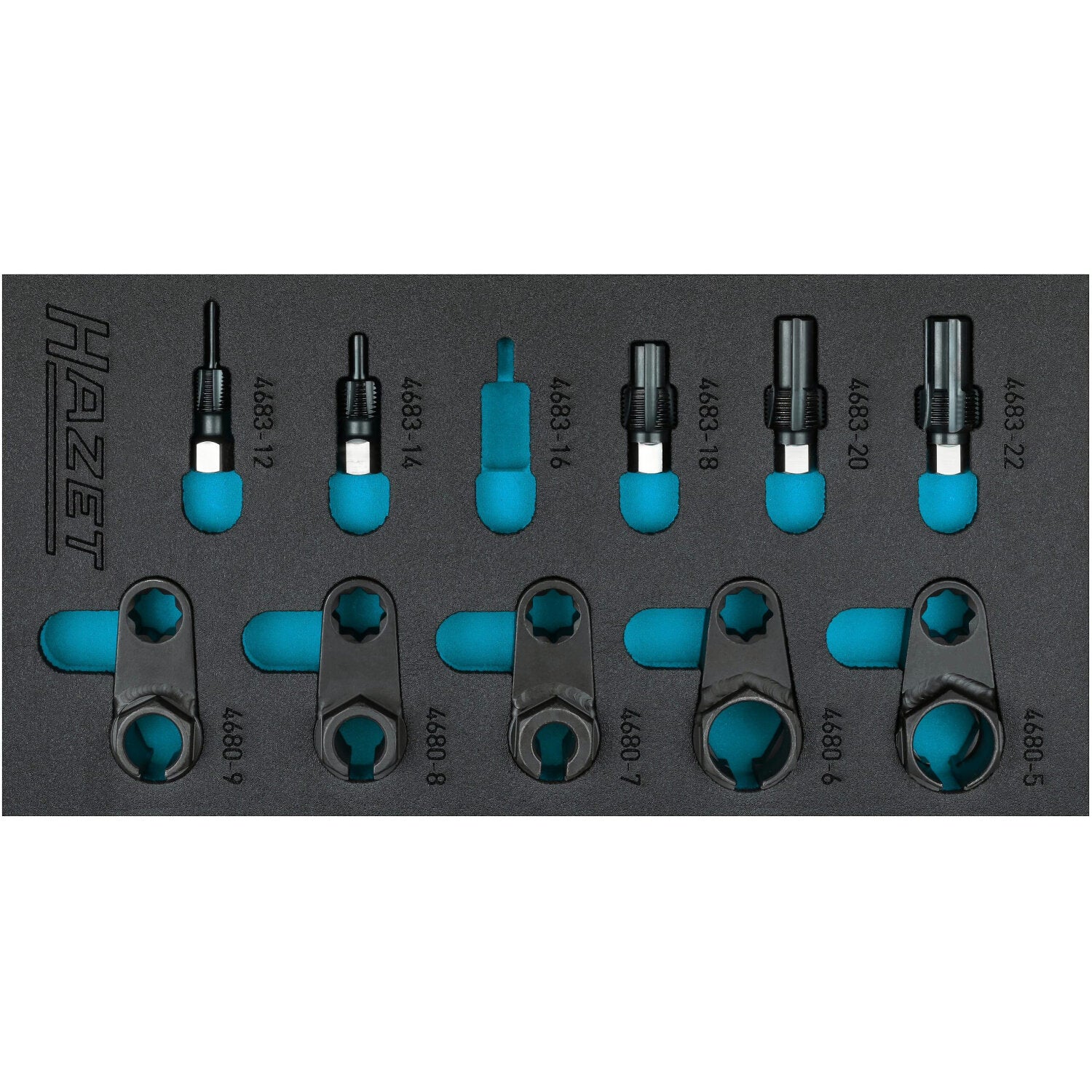 Hazet 163 611/10 Professional Exhaust Probe Tool Set - 10-Piece Automotive Diagnostic Kit for Mechanics & DIY Car Repair