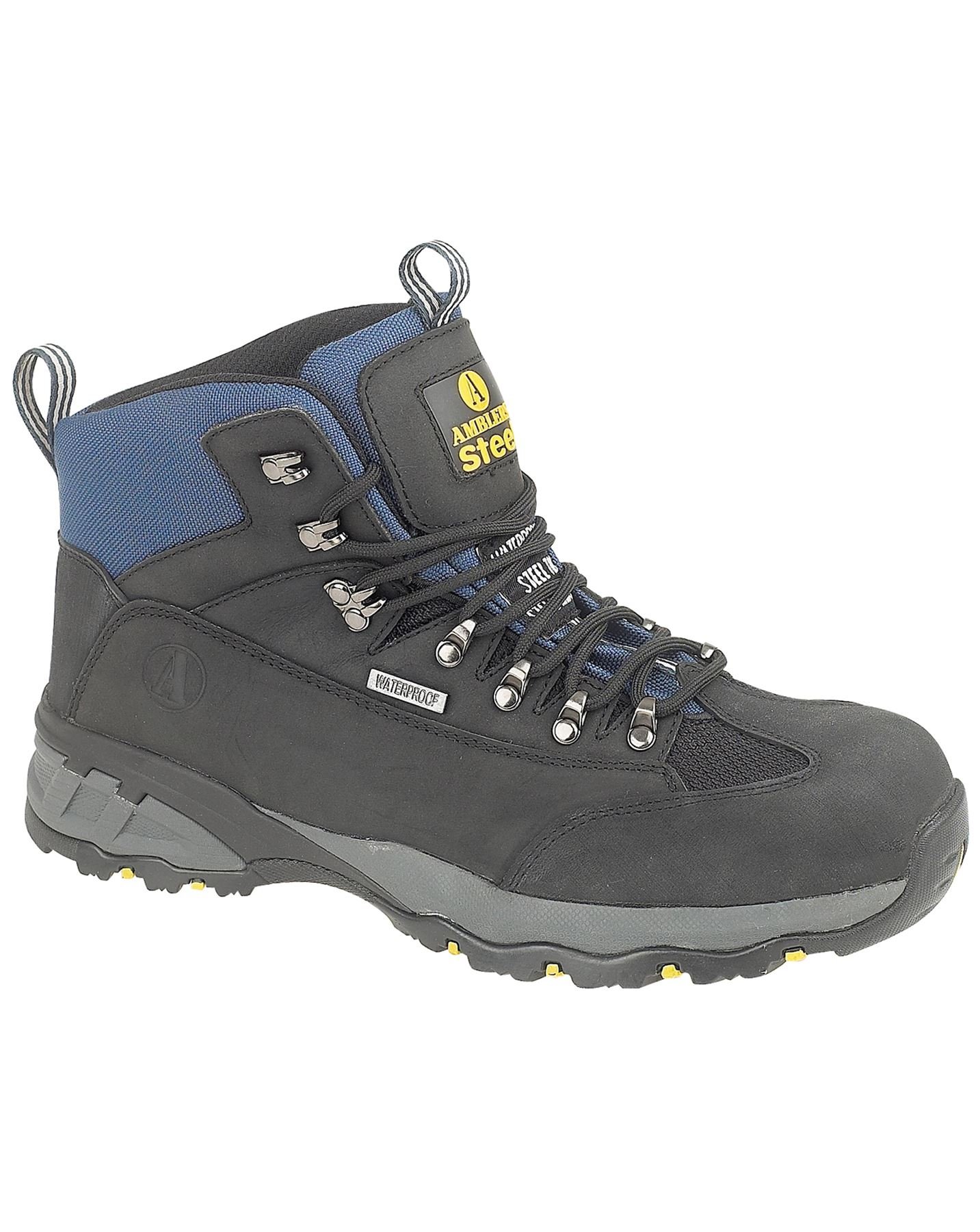 Amblers Steel FS161 Waterproof Work Boots for Men - Safety Toe, Slip Resistant, Black (Size 14.5 US) - Ideal for Construction, Hiking & Outdoor Work