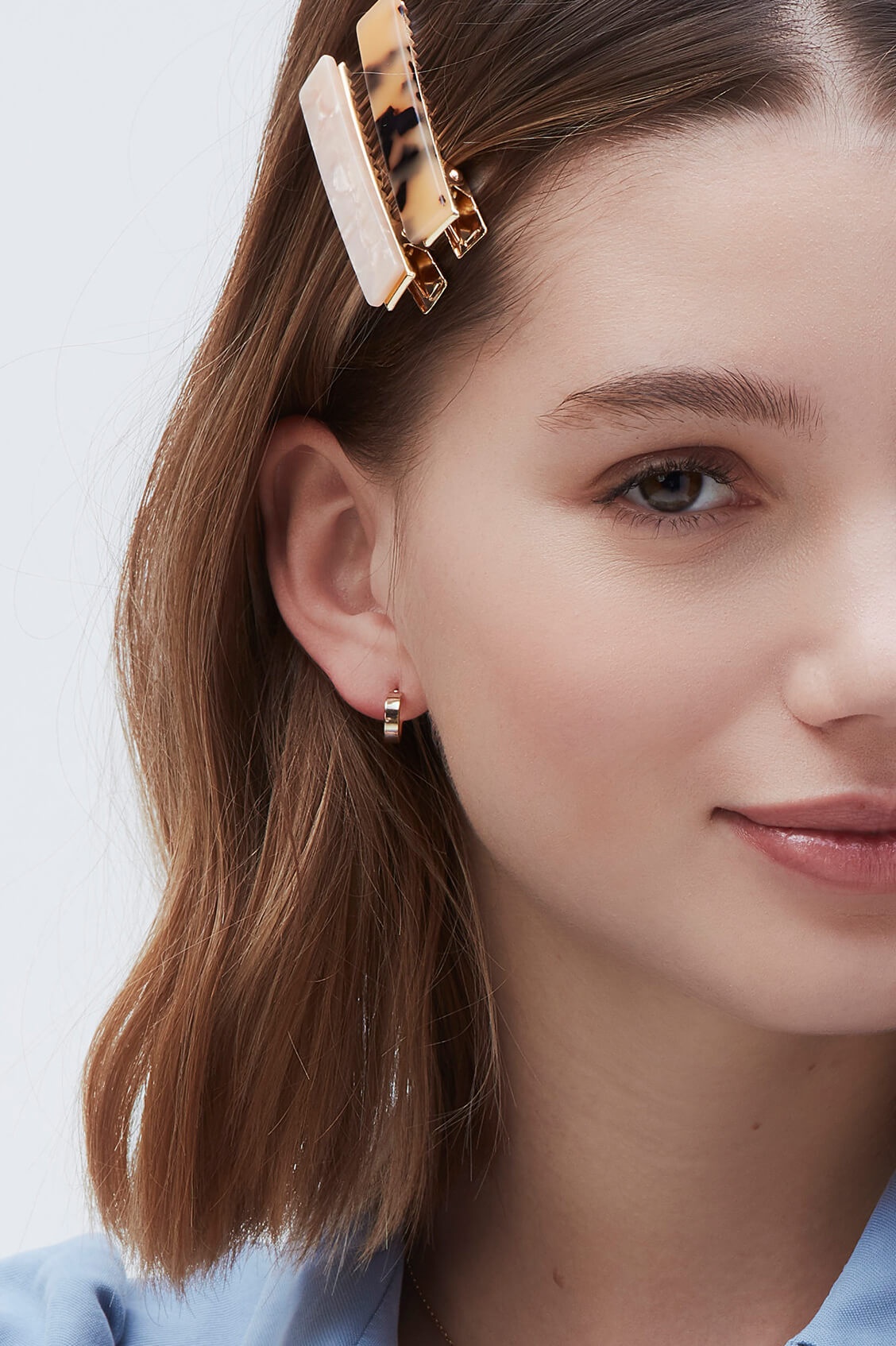Minimalist Flat Hoop Earrings for Women - 14K Gold Plated Small Circle Earrings - Simple Dainty Everyday Jewelry - Perfect for Office, Date Night & Casual Wear