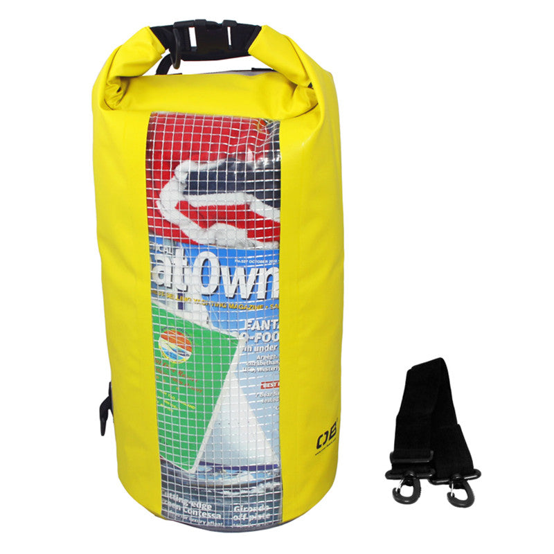 OverBoard Waterproof Dry Tube Bag with Clear Window - 20L Capacity - Ideal for Kayaking, Boating & Water Sports - Keep Gear Safe & Dry