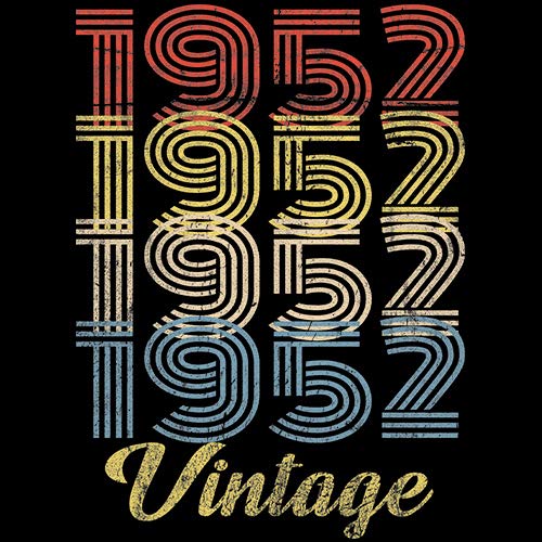 Vintage 1952 Retro 73rd Birthday Gift T-Shirt for Men - Funny 73 Year Old Birthday Present - Perfect for Parties, Celebrations & Milestone Gifts