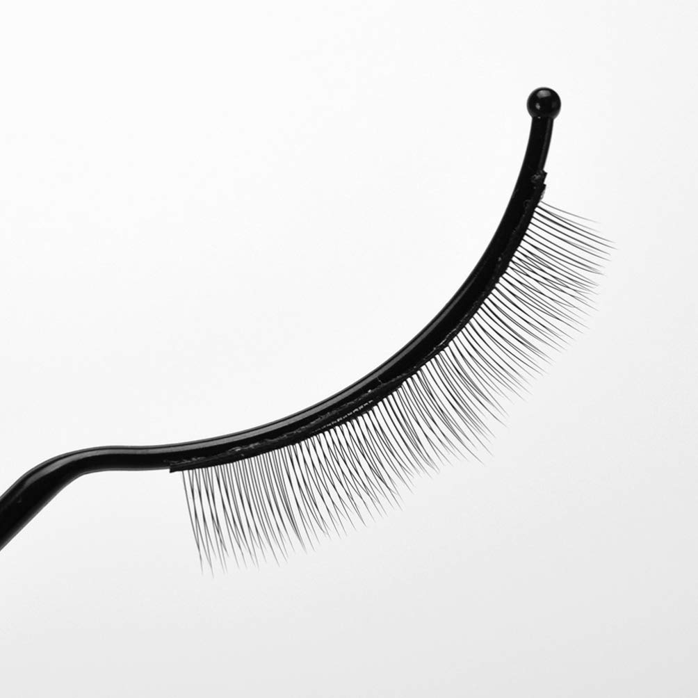 Minkissy 3Pcs False Eyelash Holder & Display Sticks - Professional Eyelash Extension Tools for Lash Artists, Black Lash Fitter Try-On Wands - Perfect for Salon, Makeup Studio & Home Use