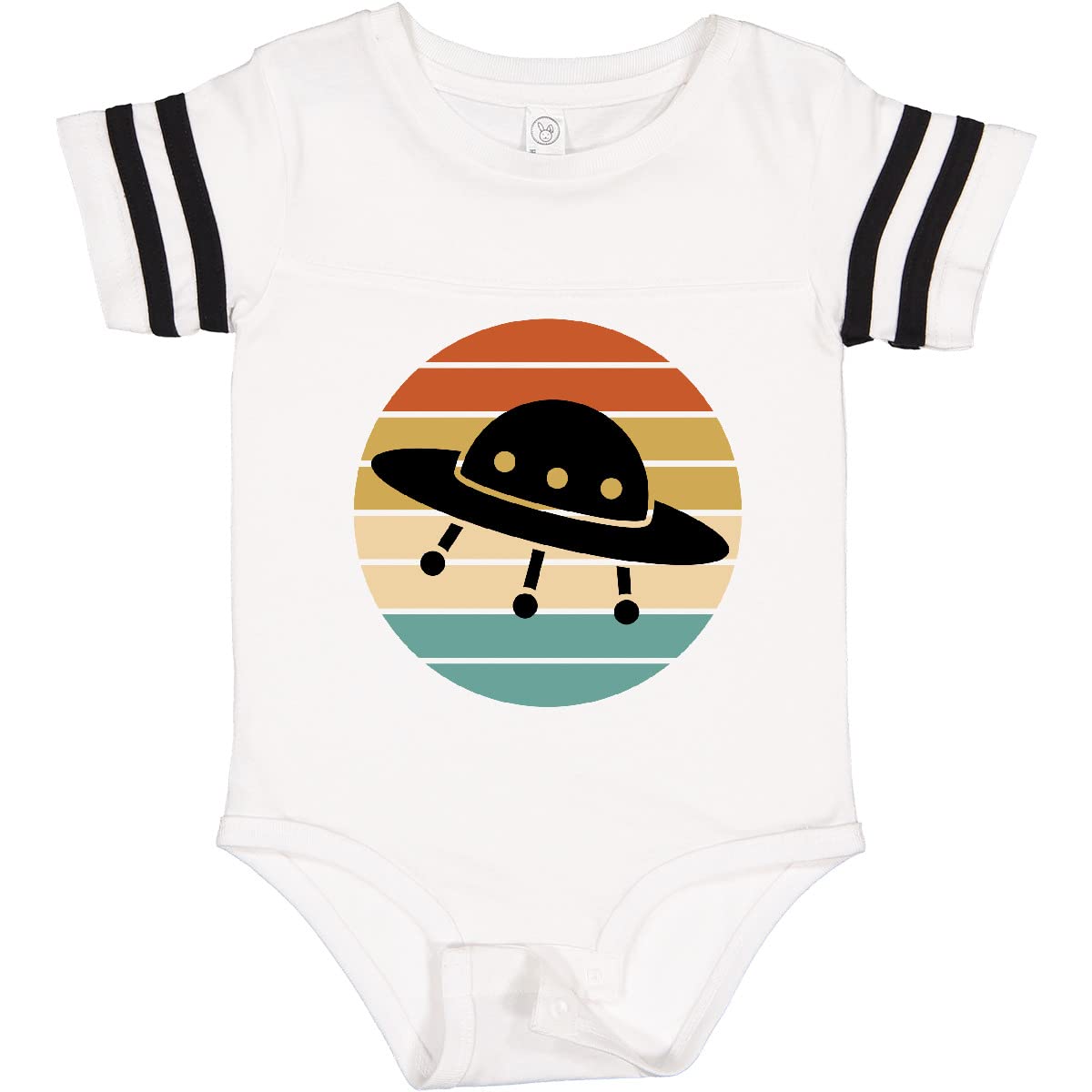 Inktastic Space Travel Saucer Retro Sunset Baby Bodysuit - Cute Astronaut Outfit for Infants & Toddlers - Perfect for Space-Themed Parties, Photo Shoots & Everyday Wear