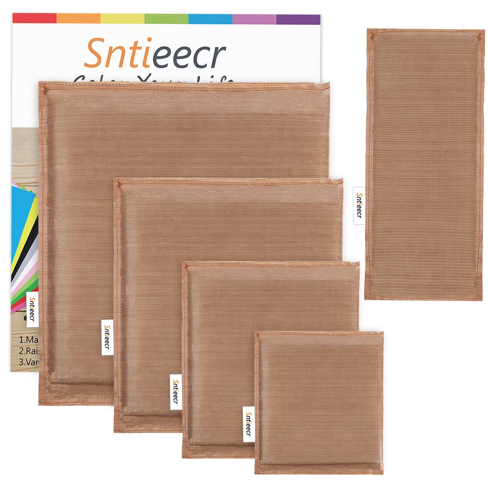 Sntieecr 5 Pack Heat Press Pillow Set - 5 Sizes Heat Transfer Pillow for T-Shirts, Screen Printing & DIY Crafts - Durable Heat Press Mat for Sublimation, Vinyl & Apparel Printing (Home & Small Business Use)