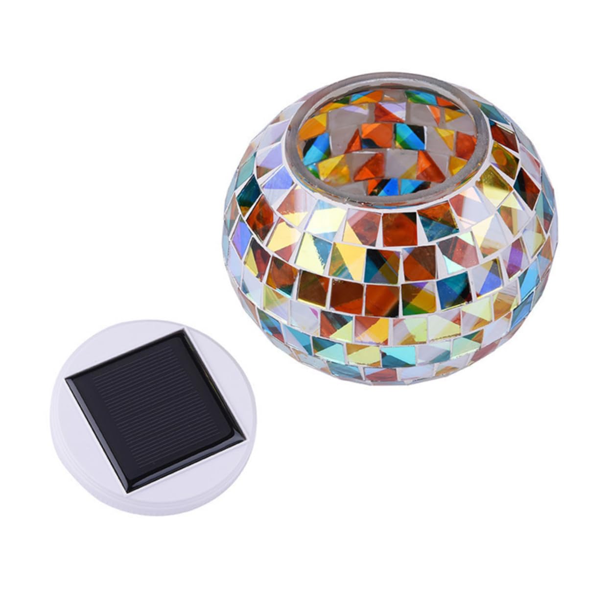 Solar Garden Lights Outdoor - Waterproof Mosaic Solar Lantern with Rainbow LED for Pathway, Lawn & Landscape Decoration | Perfect for Patio, Yard, Garden & Walkway Lighting at Night