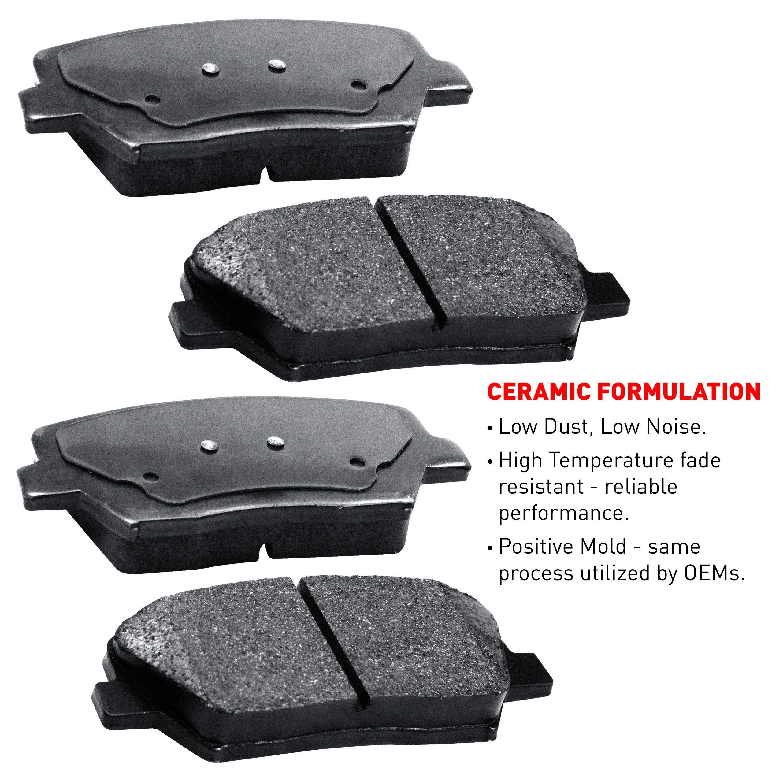 R1 Concepts Premium Ceramic Brake Pads & Rotors Kit - Front & Rear Brake System Replacement for 1999 Volkswagen Jetta | Smooth Stopping Power for Daily Commute & Highway Driving
