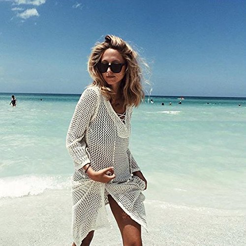 Women's Crochet Swim Cover Up - Beach Dress for Summer