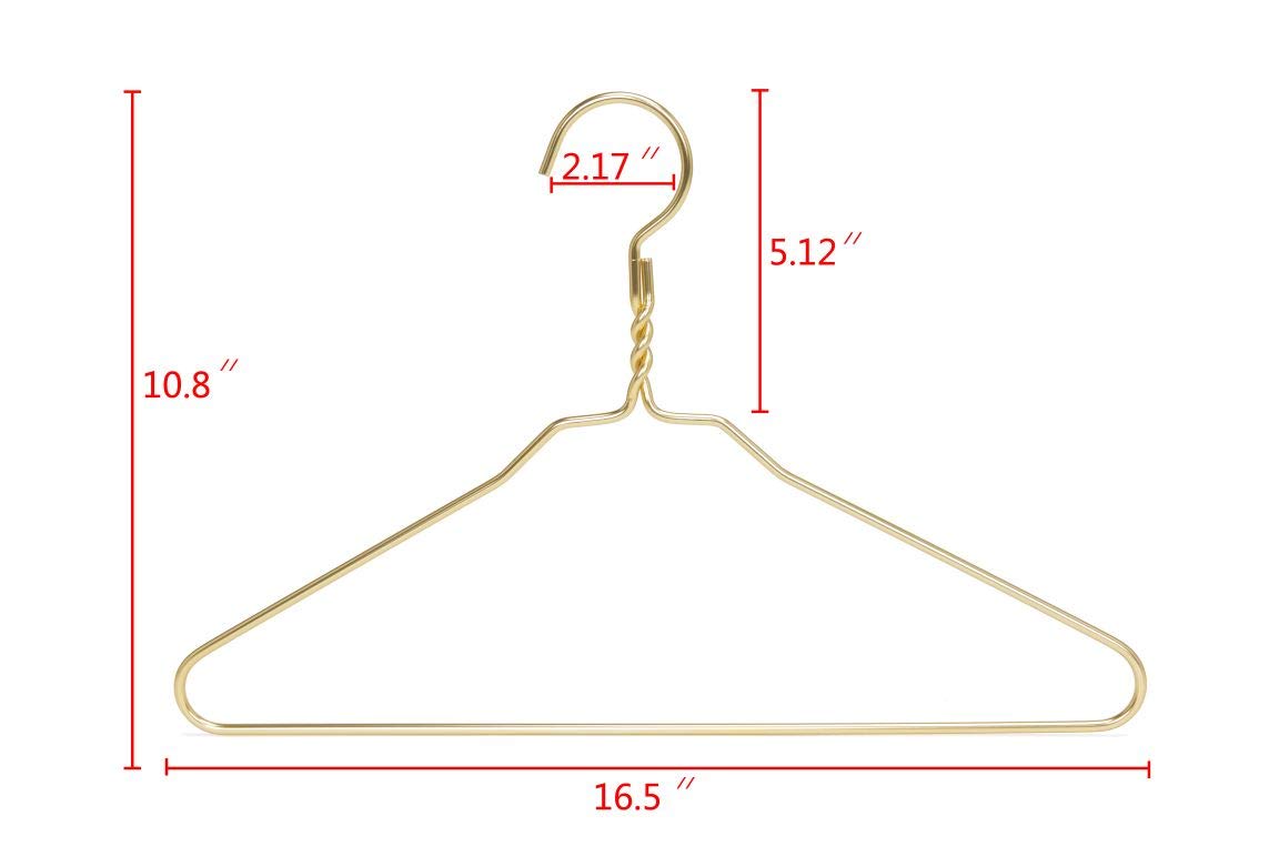 Premium 100-Pack Gold Aluminum Suit Hangers - Heavy Duty Metal Coat Hangers for Closet Organization, Luxury Garment Care & Retail Display (Gold Finish) - Perfect for Home, Hotel, Boutique & Commercial Use