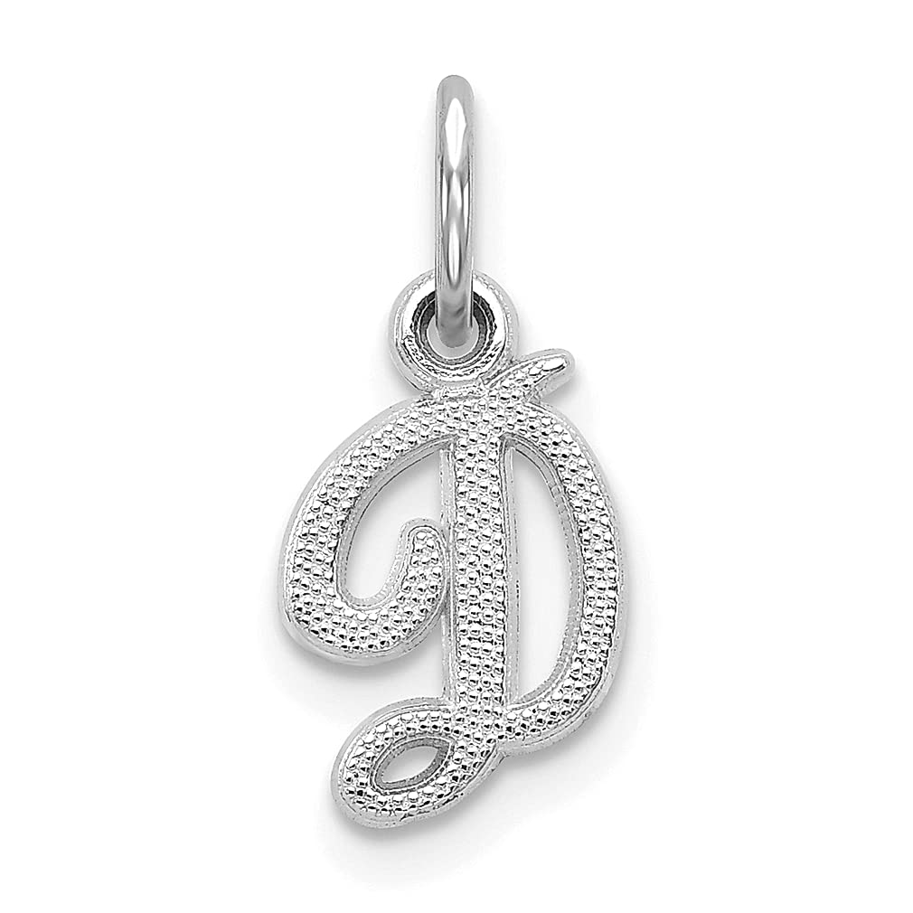 10K White Gold Initial Monogram Letter D Charm Necklace for Women - Personalized Name Pendant, Dainty Fine Jewelry Gift for Her - Perfect for Birthdays, Anniversaries & Special Occasions
