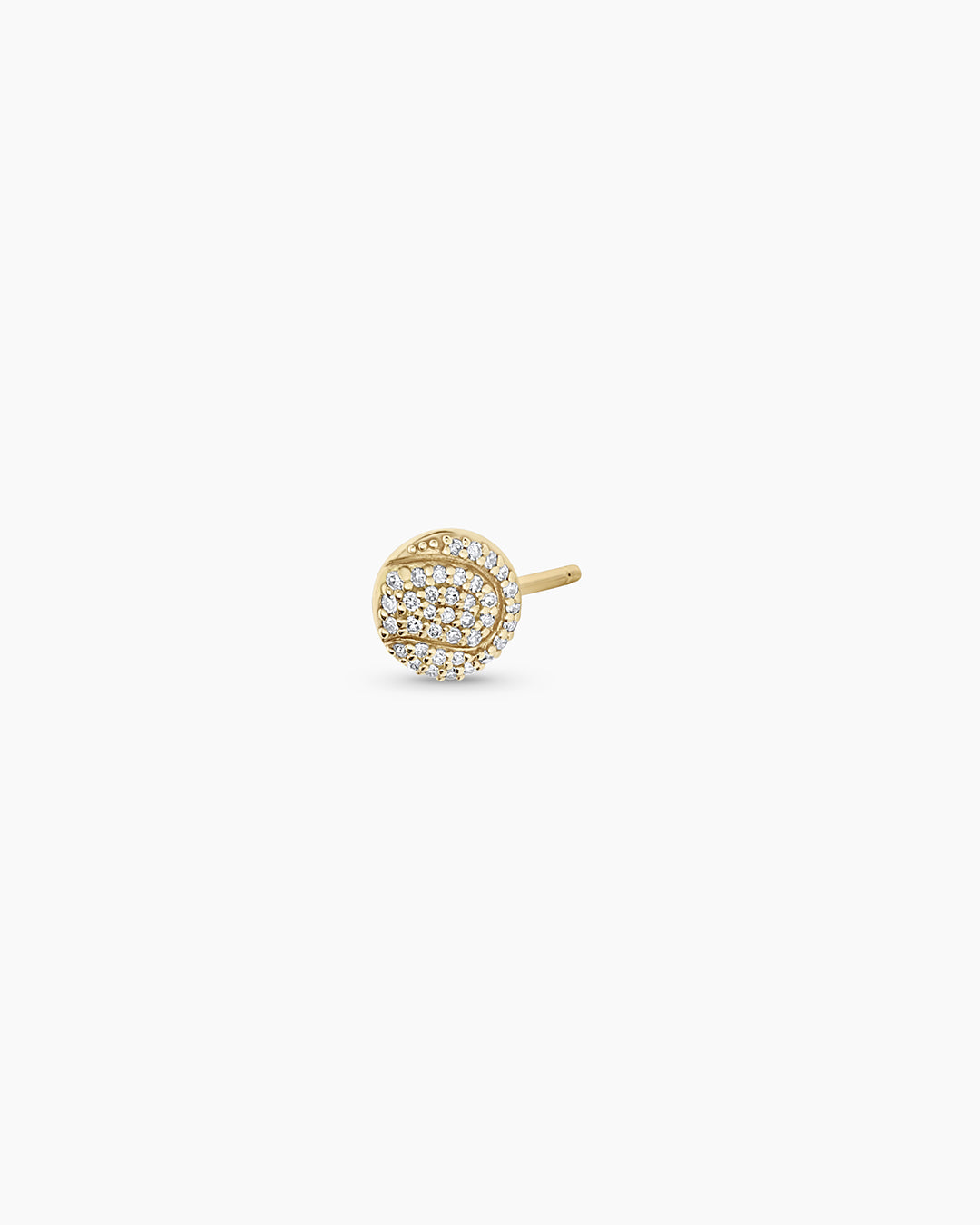 Diamond Ace Single Stud Earrings for Women - 14K Gold Plated Cubic Zirconia Stud Earrings - Perfect for Everyday Wear, Gift Giving & Special Occasions