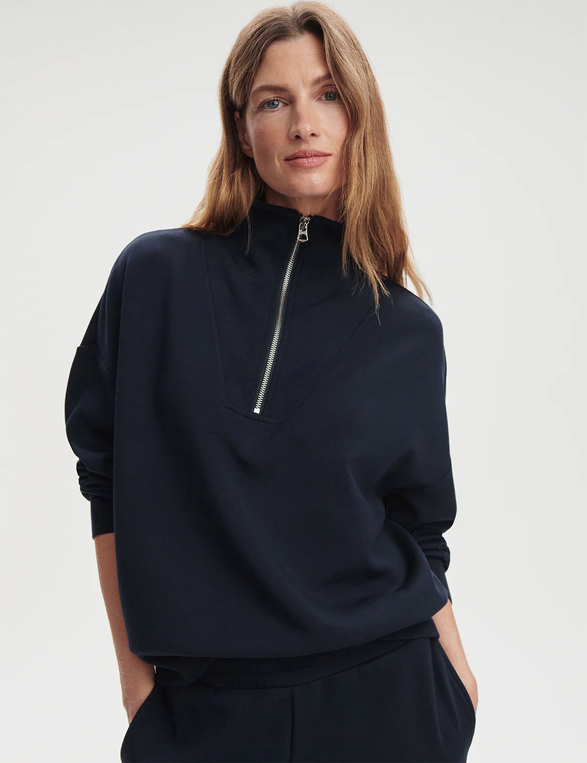 Hawley Half Zip Sweatshirt for Men - Navy Blue Pullover Fleece Hoodie | Comfortable Casual Wear for Outdoor Activities & Lounge