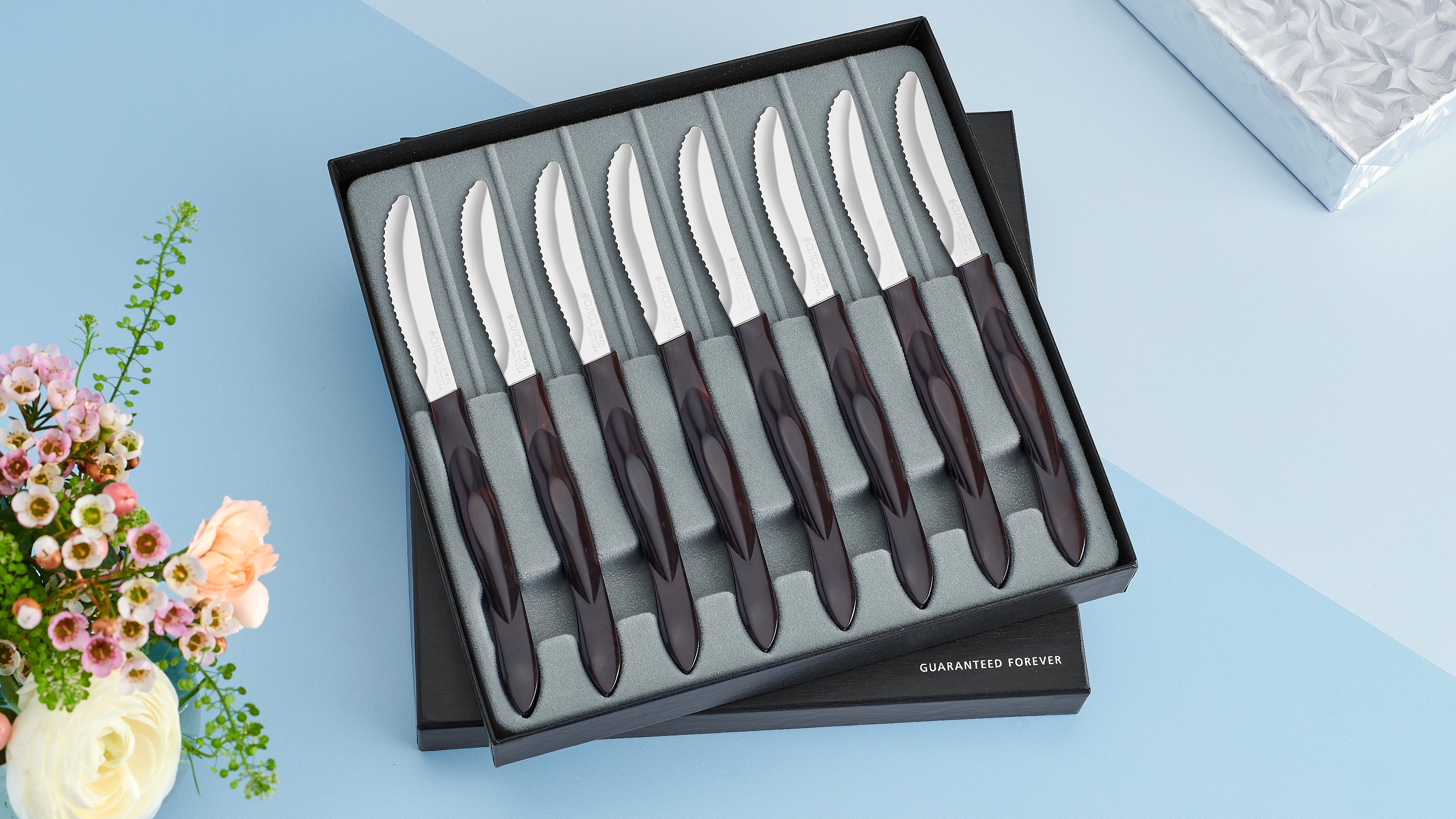 8-Piece Stainless Steel Table Knife Set - Sharp & Durable Cutlery for Dining, Kitchen, and Restaurant Use