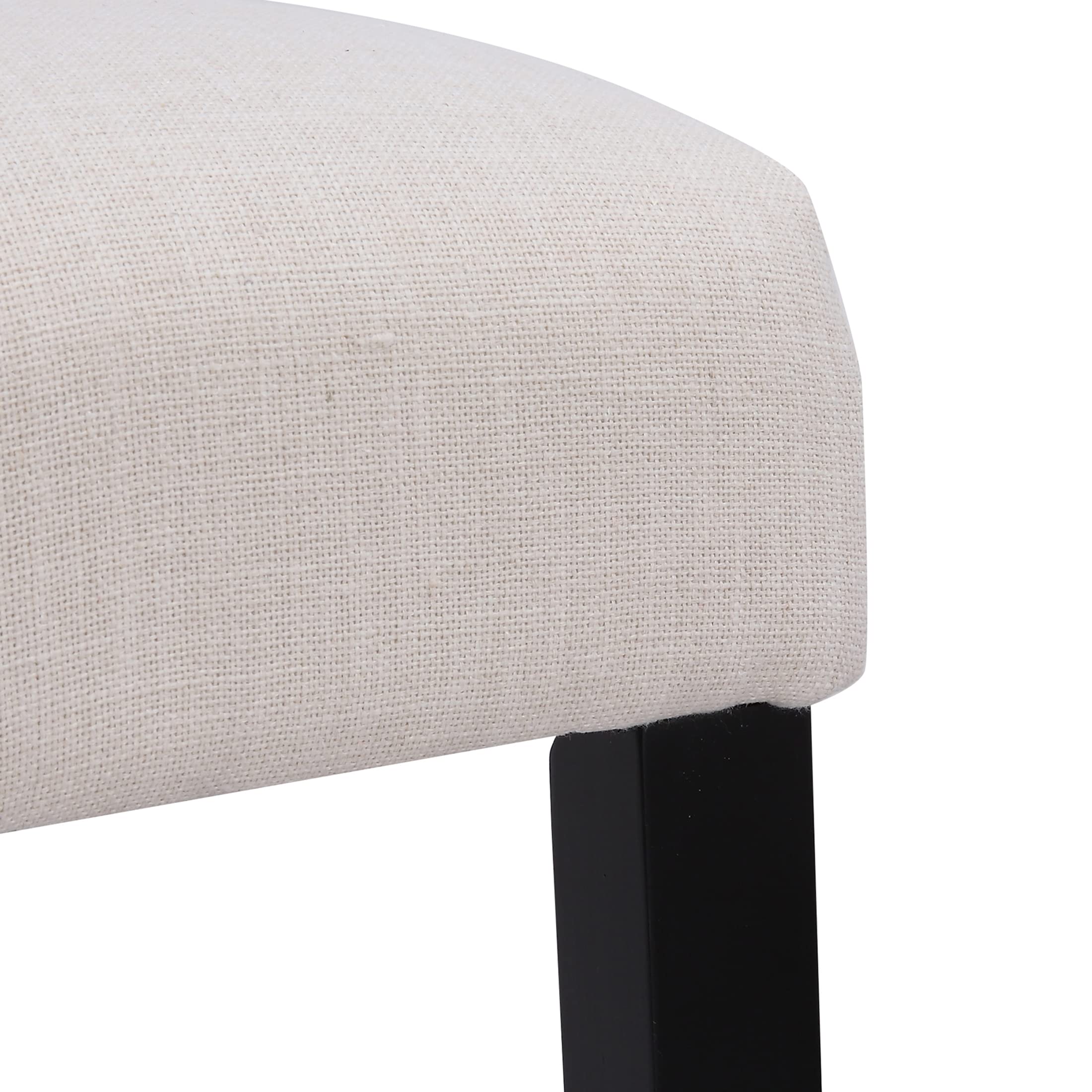 WestinTrends Hayes Tufted Dining Chairs - Linen Upholstered Kitchen & Dining Room Chairs with Solid Wood Legs, Beige - Perfect for Farmhouse, Modern & Traditional Home Decor