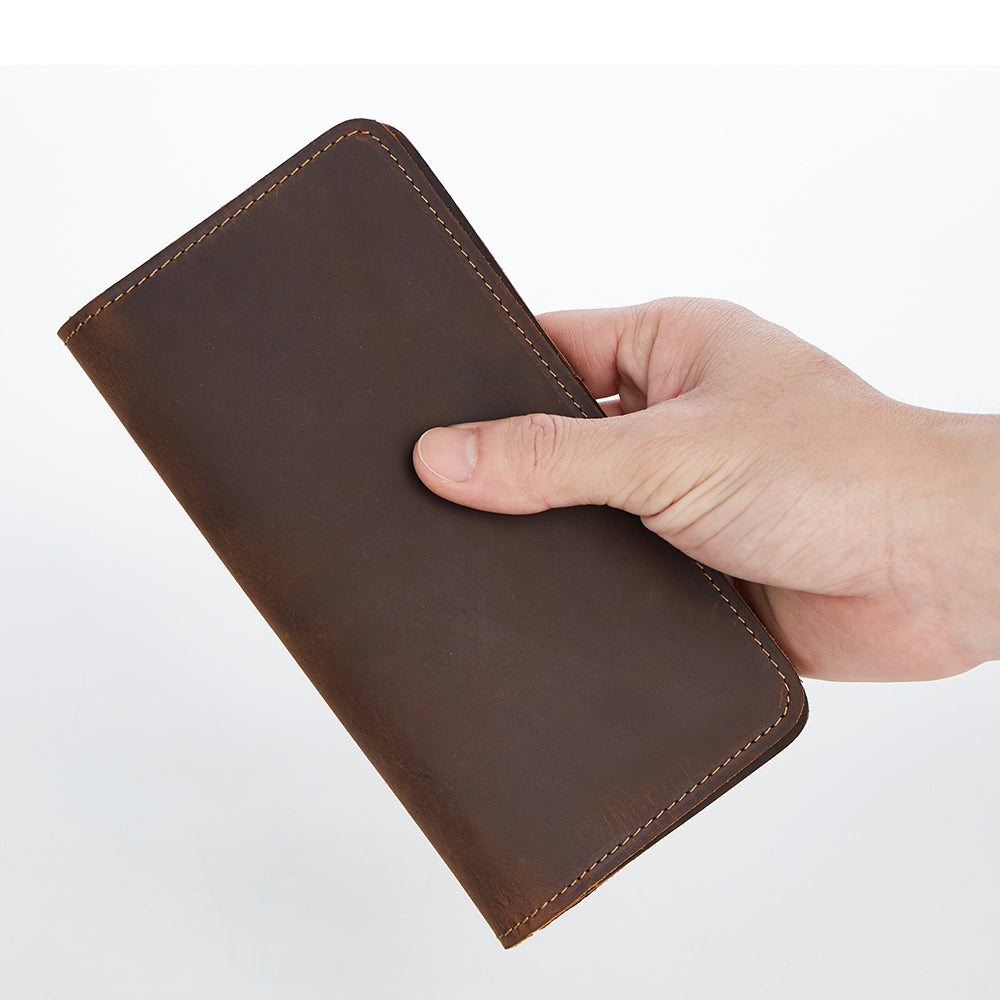 Premium Genuine Leather Wallet for Men - RFID Blocking, Slim Bifold Design - Perfect for Everyday Carry, Travel & Business (Brown)
