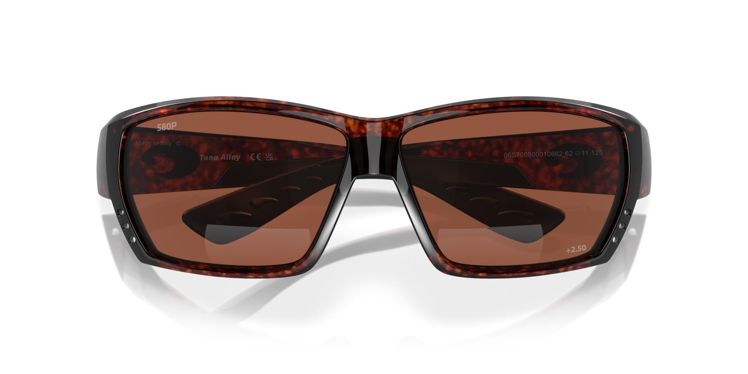 Costa Del Mar Men's Tuna Alley Readers Rectangular Polarized Sunglasses for Fishing, Driving & Outdoor Activities