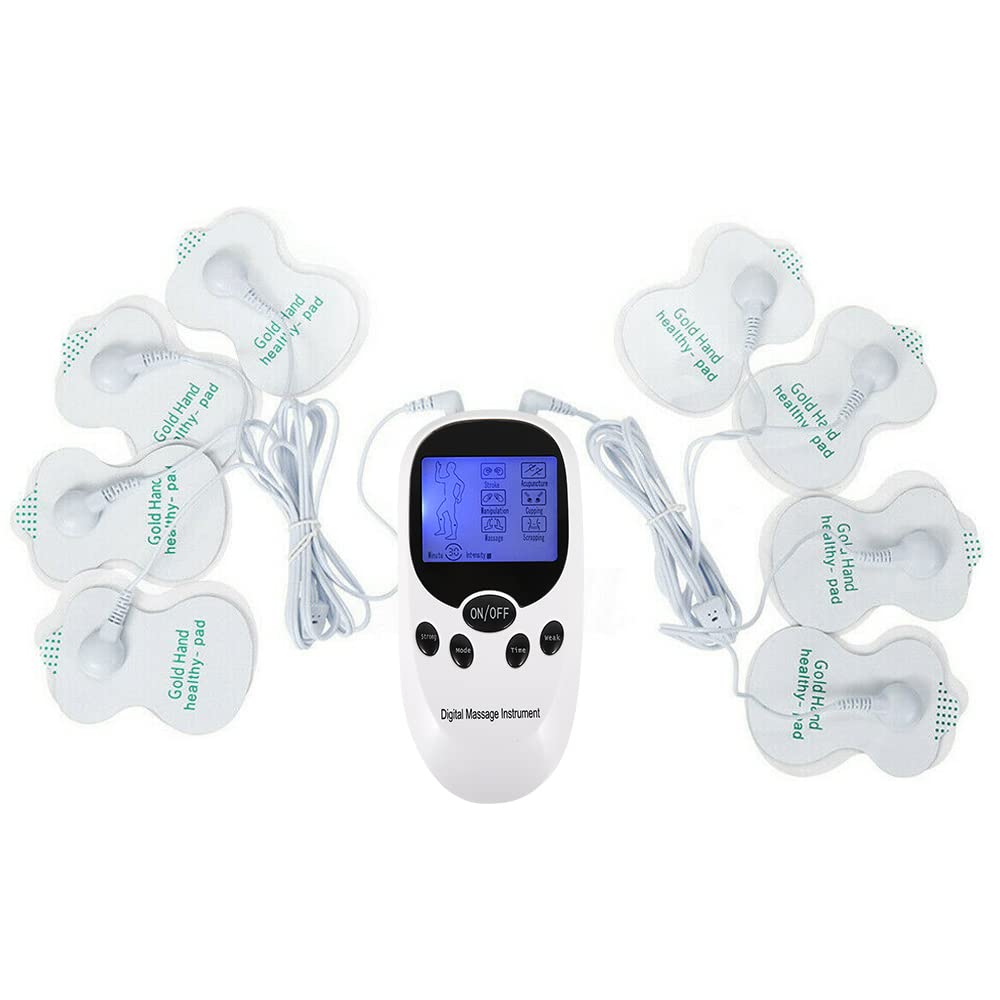 Caffney TENS Unit Machine for Pain Relief - 2 Channel Electric Muscle Stimulator with 6 Modes, Digital Acupuncture Therapy & Electric Pulse Massager | Portable EMS Device for Back Pain, Muscle Recovery & Relaxation at Home or Gym