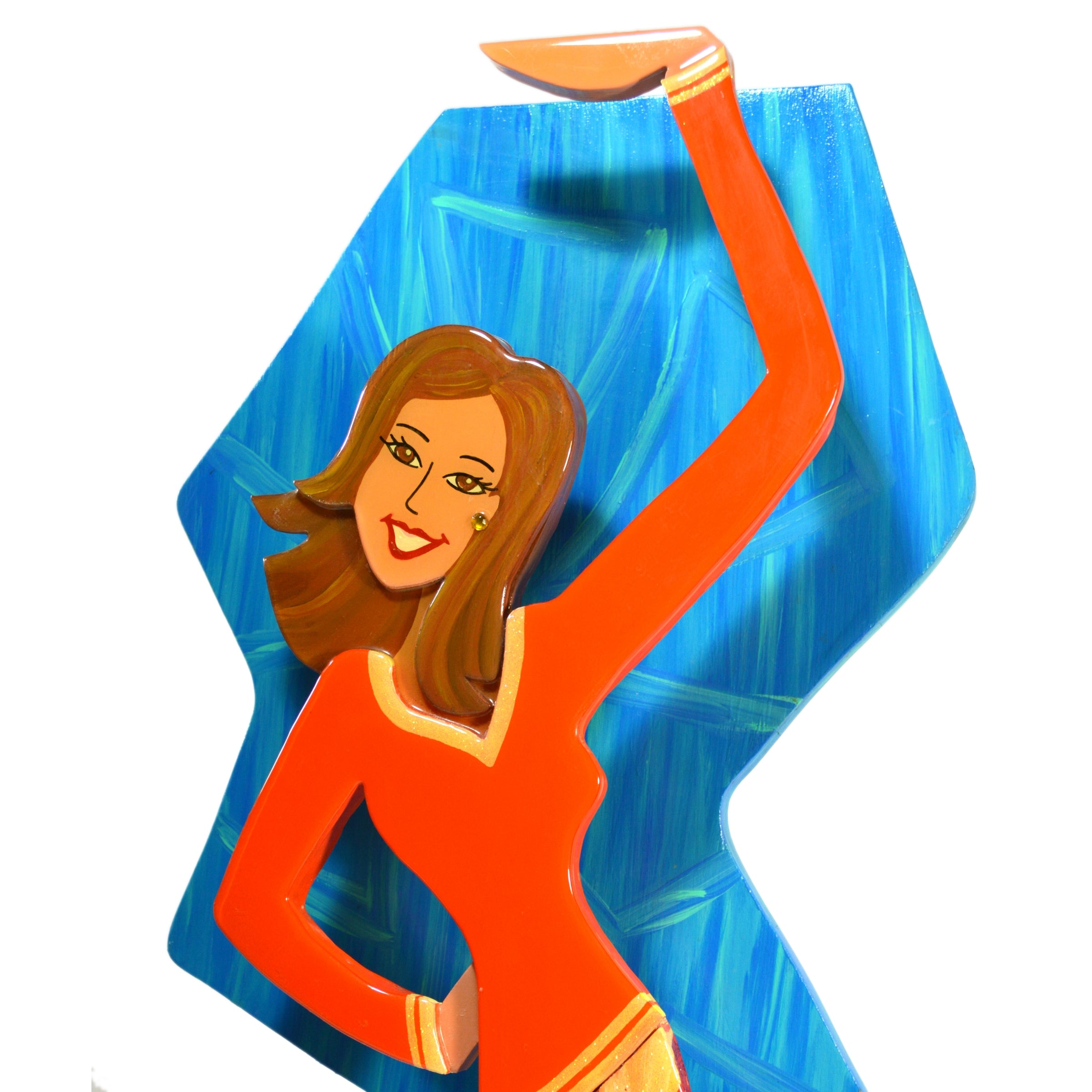 Original 3D Art DIVA TABLE - Signed & Numbered DEBBIE BROOKS #1 Sassy Girls Collection - Unique Home Decor for Living Room, Bedroom or Office Display