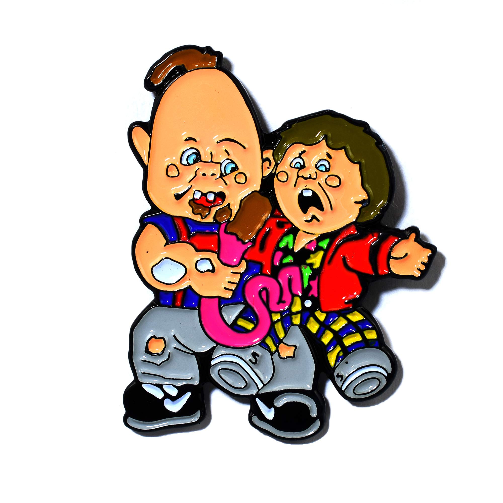 Vintage The Goonies Garbage Pail Kids Still Hungry Sloth Collectible Pendant Lapel Pin - Rare 80s Movie Memorabilia for Hat, Jacket & Backpack Accessories