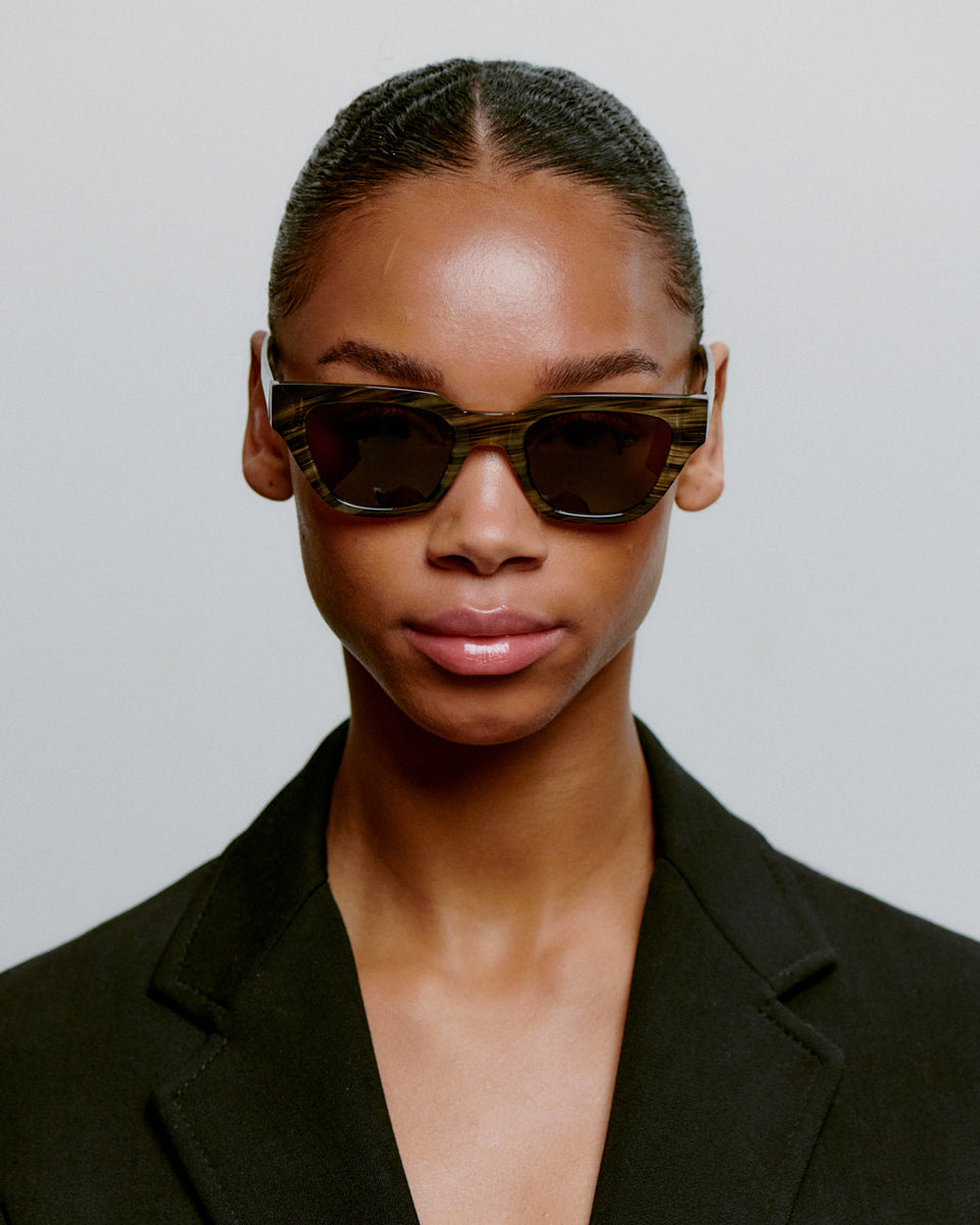 Kaws Striped Horn Sunglasses - Stylish UV Protection Shades for Men & Women - Perfect for Beach, Driving & Outdoor Activities