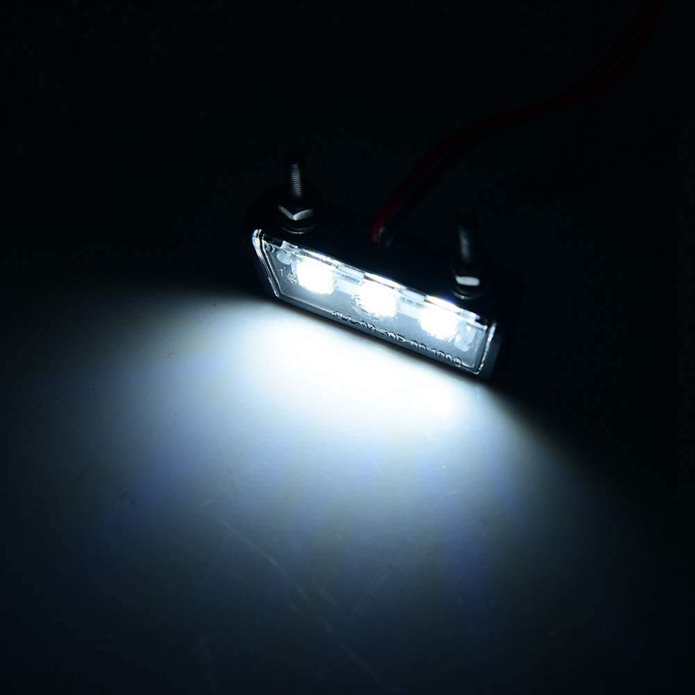 Universal 12V 3-LED Motorcycle License Plate Light - E-Mark Certified, Waterproof, Fits Trucks, ATVs, Vans & More | Perfect for Night Riding & Vehicle Customization