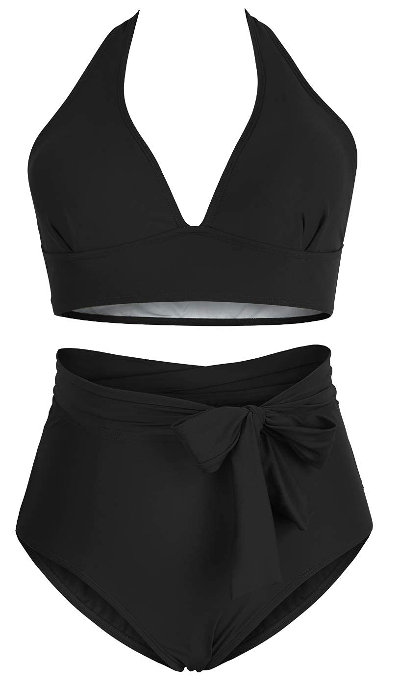 Selowin Women's Plus Size Ruffle Tankini High Waisted 2-Piece Swimsuit Bikini Set - Flattering Swimwear for Beach, Pool & Vacation