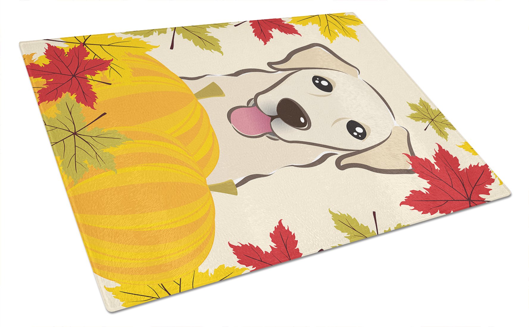 Golden Retriever Thanksgiving Glass Cutting Board - Large Tempered Glass Kitchen Chopping & Serving Board - Holiday Decor & Turkey Carving - Perfect for Thanksgiving Dinner & Holiday Entertaining