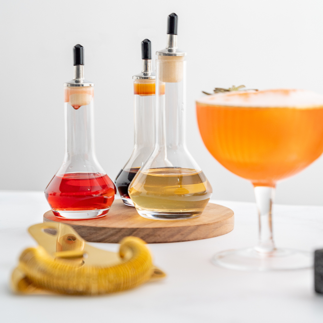 Premium Glass Bitters Bottles with Dropper - Essential for Cocktails, Mocktails & Home Bar Mixing - Perfect for Bartenders & DIY Drink Enthusiasts