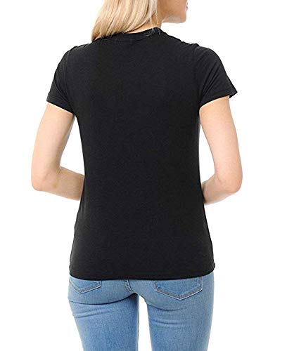 Whitesnake Women's Basic Cotton T-Shirt - Soft Round Neck Casual Top for Everyday Wear | Perfect for Work, Weekend & Lounge Outfits