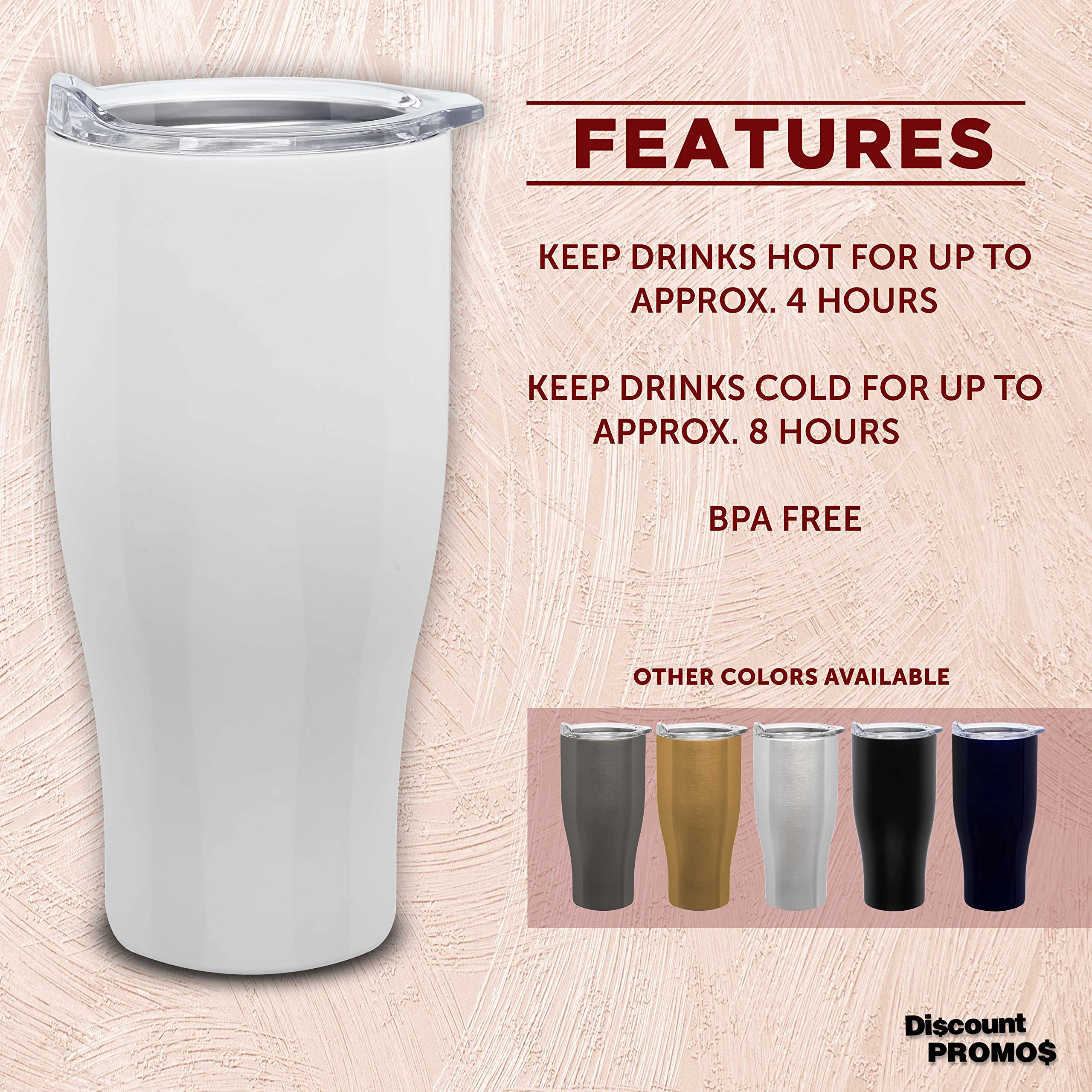 27 oz Stainless Steel Travel Mugs Set of 10 - Insulated Bulk Coffee Tumblers for Hot & Cold Beverages - Perfect for Office, Camping, Gym & Daily Commute - White