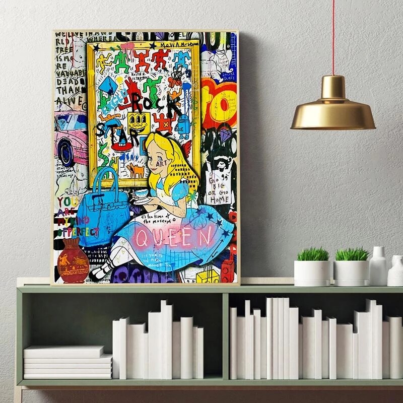 Alice in Wonderland Canvas Art - Whimsical Wall Decor for Living Room, Bedroom & Nursery | Dreamy Adventures Inspired by Lewis Carroll